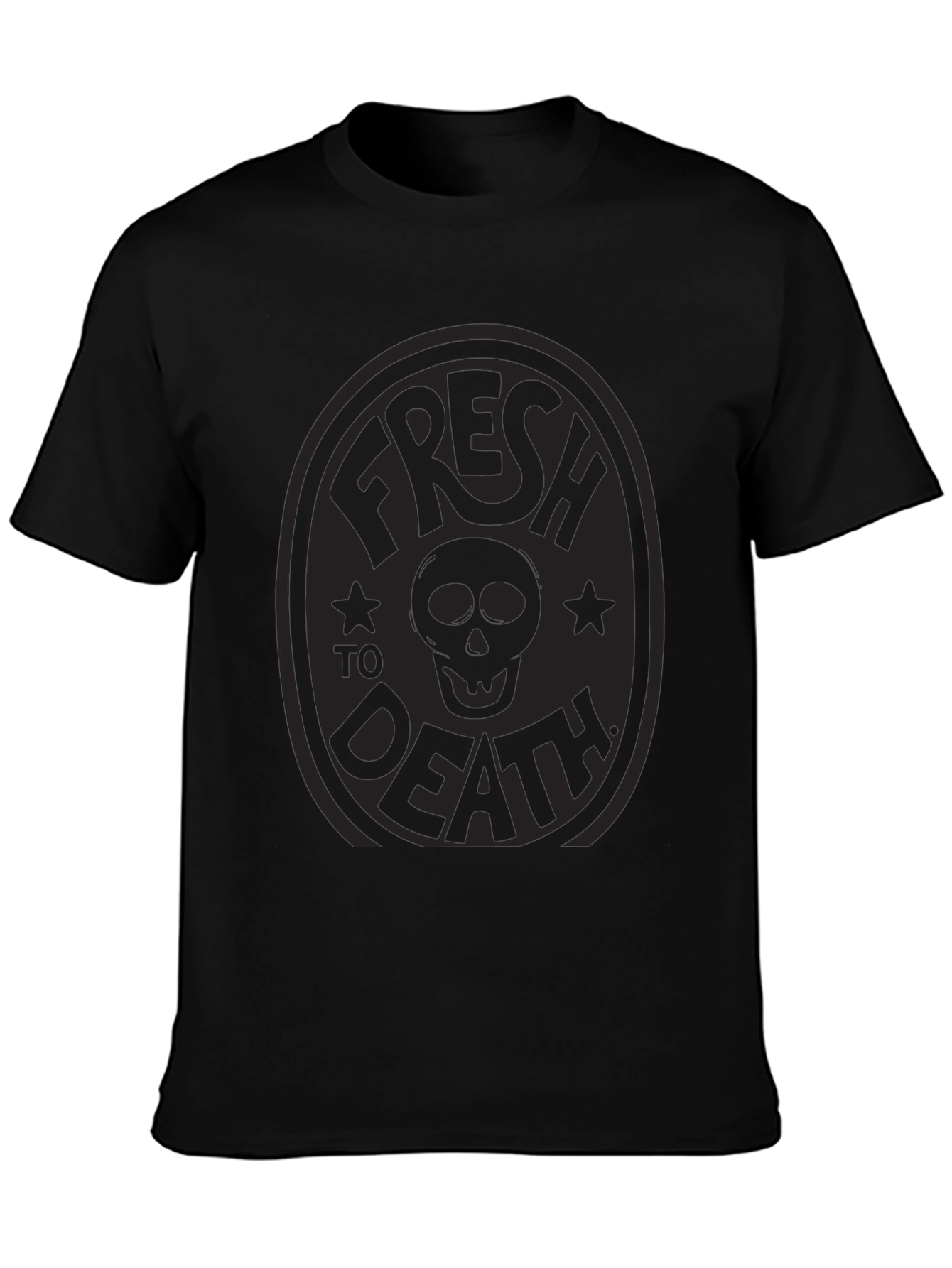 Fresh to Death Graphic Tee - Black Crew Neck