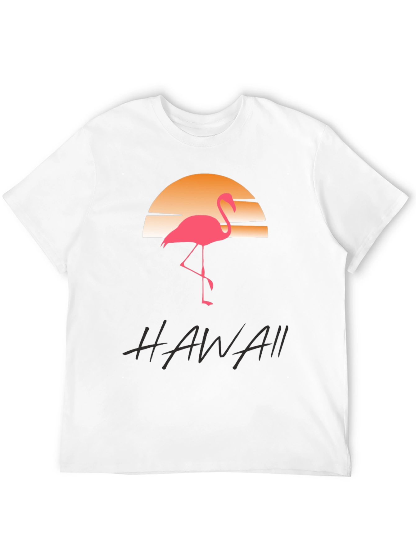 Hawaii Flamingo Sunset Graphic Tee
