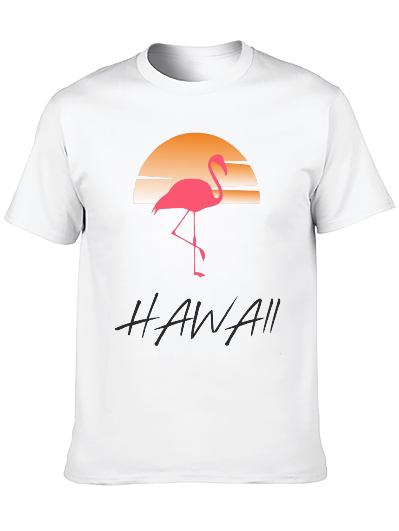 Hawaii Flamingo Sunset Graphic Tee