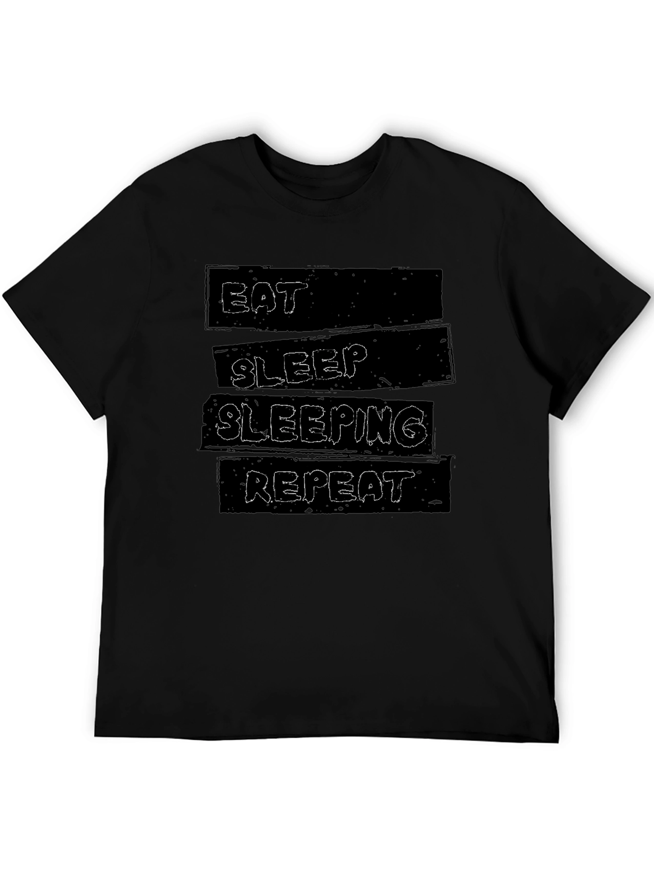 Eat Sleep Sleeping Repeat Black Graphic Tee