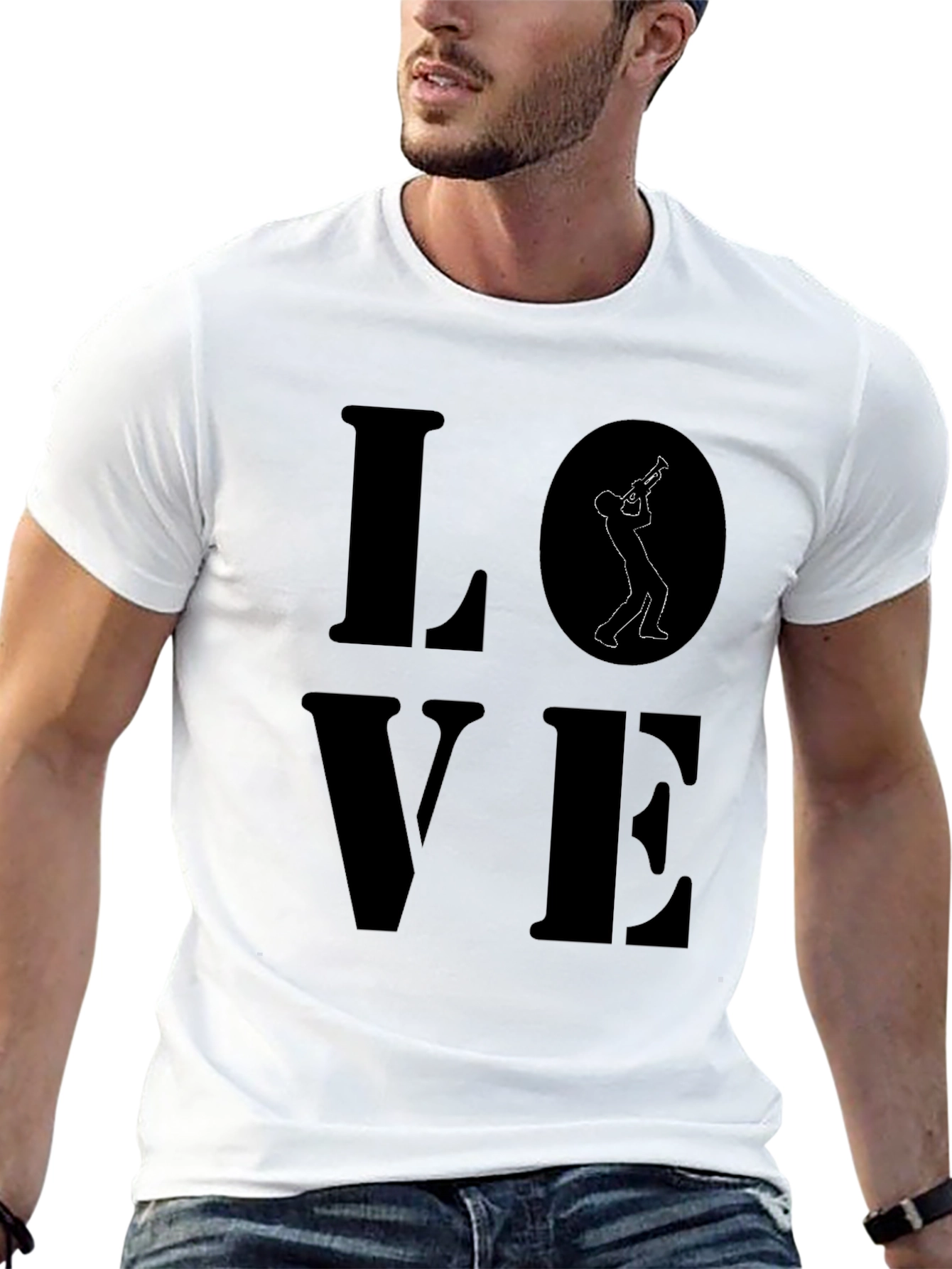 Love Music T-Shirt - Saxophone Player Design