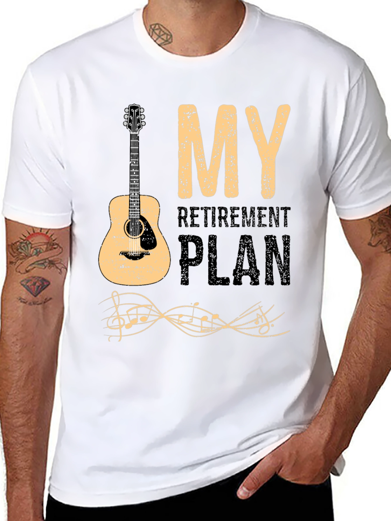 My Retirement Plan Guitar Graphic T-Shirt