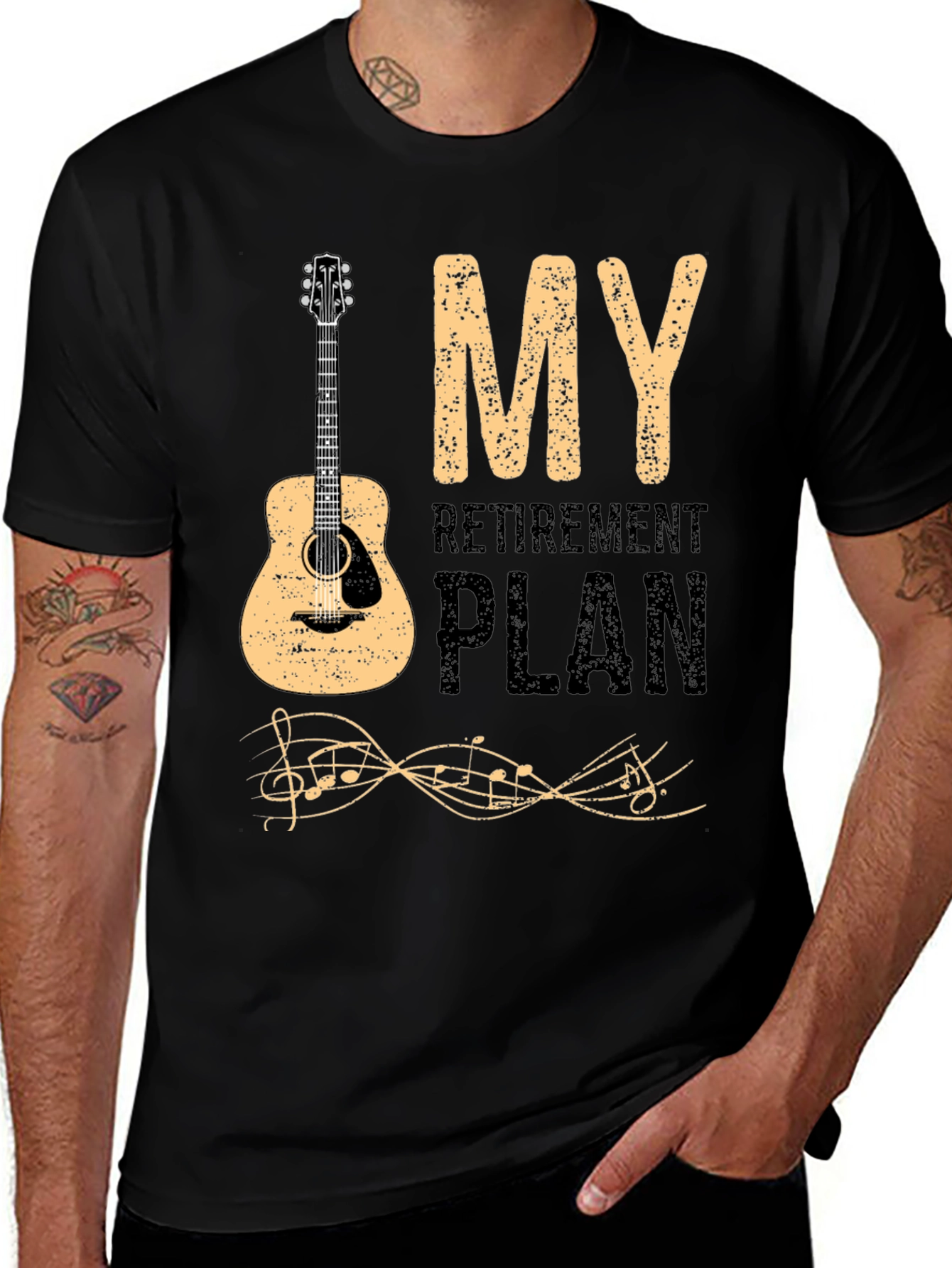 My Retirement Plan Guitar Graphic T-Shirt