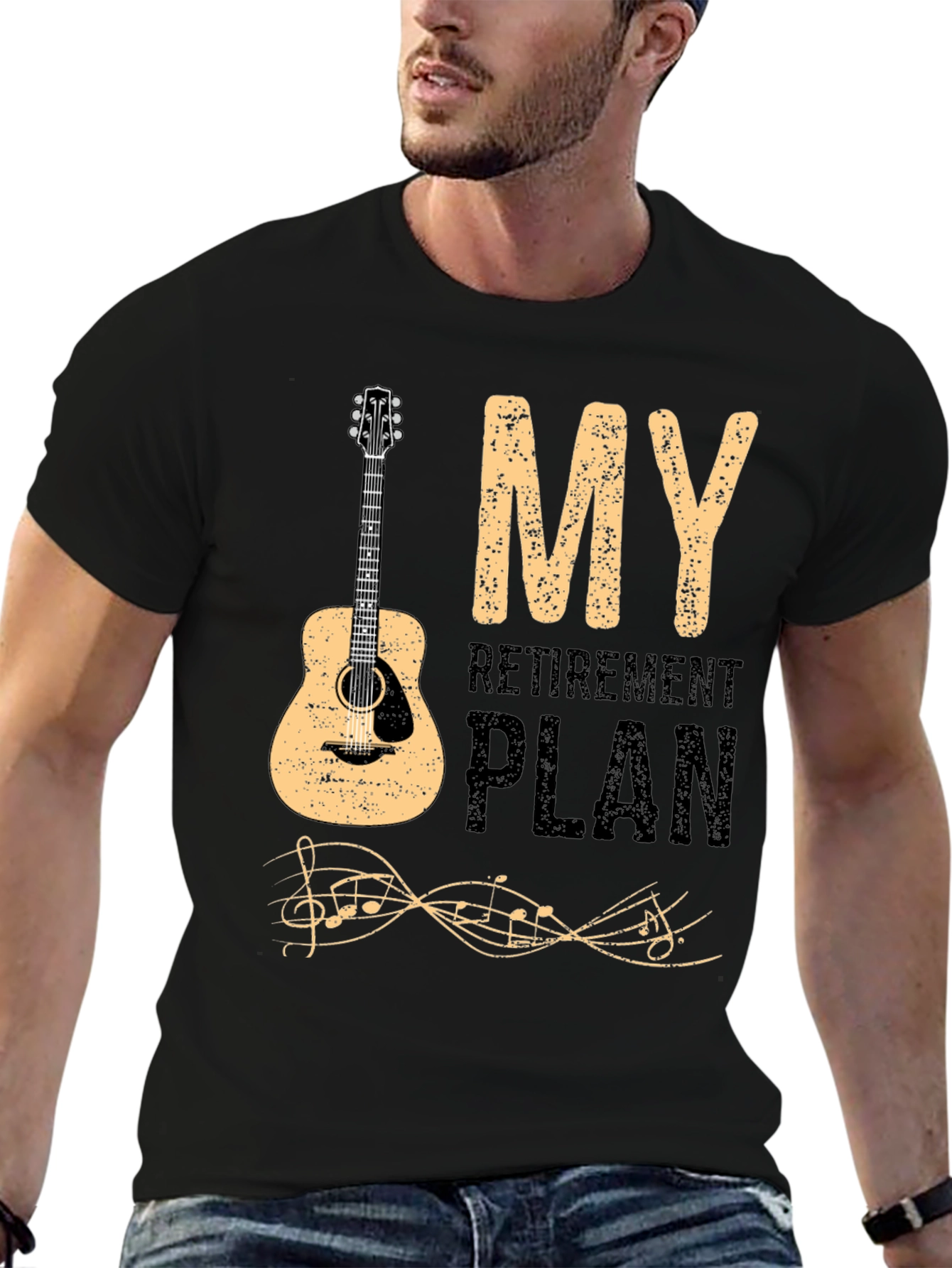 My Retirement Plan Guitar Graphic T-Shirt