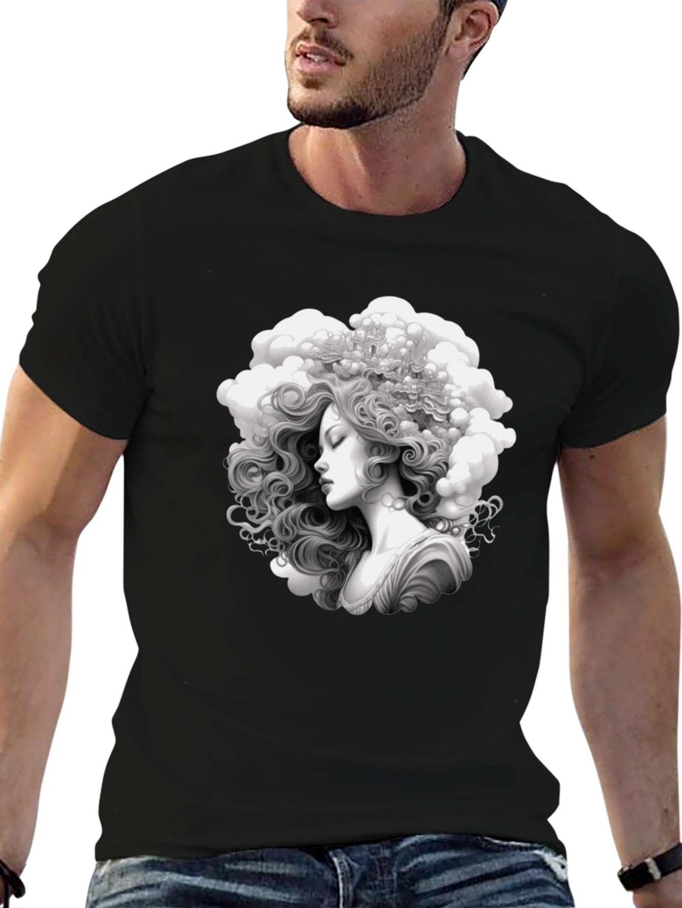 Cloud Lady Black T-Shirt