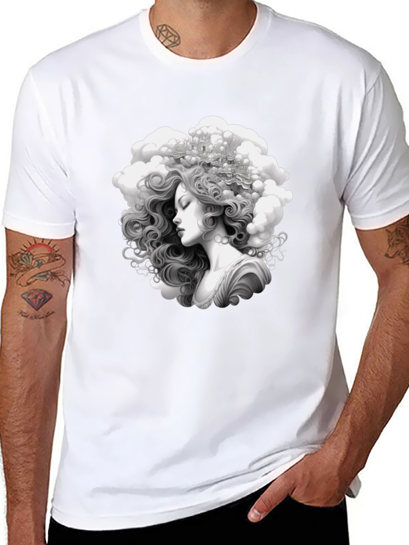 Cloud Lady Black T-Shirt