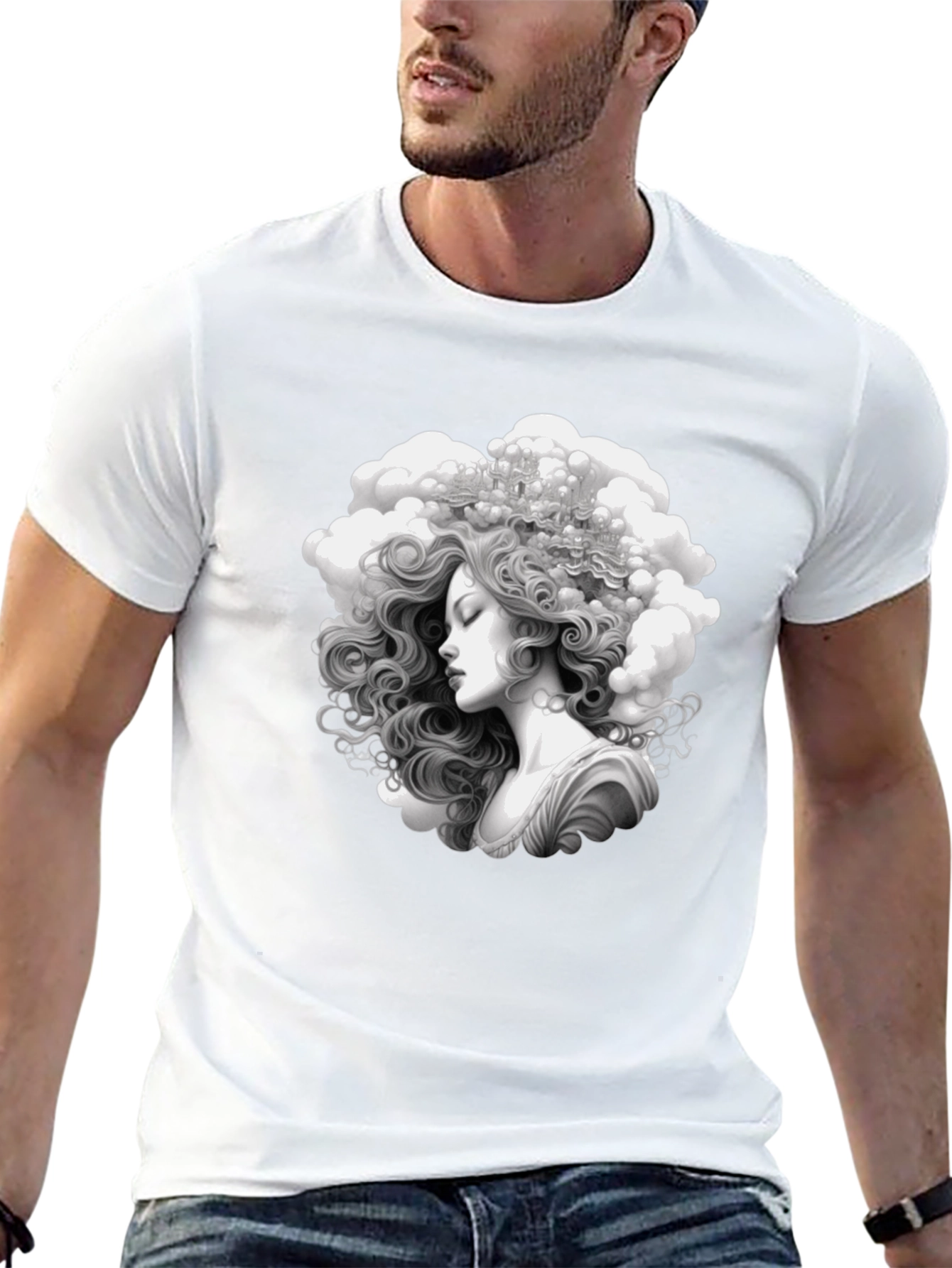 Cloud Lady Black T-Shirt