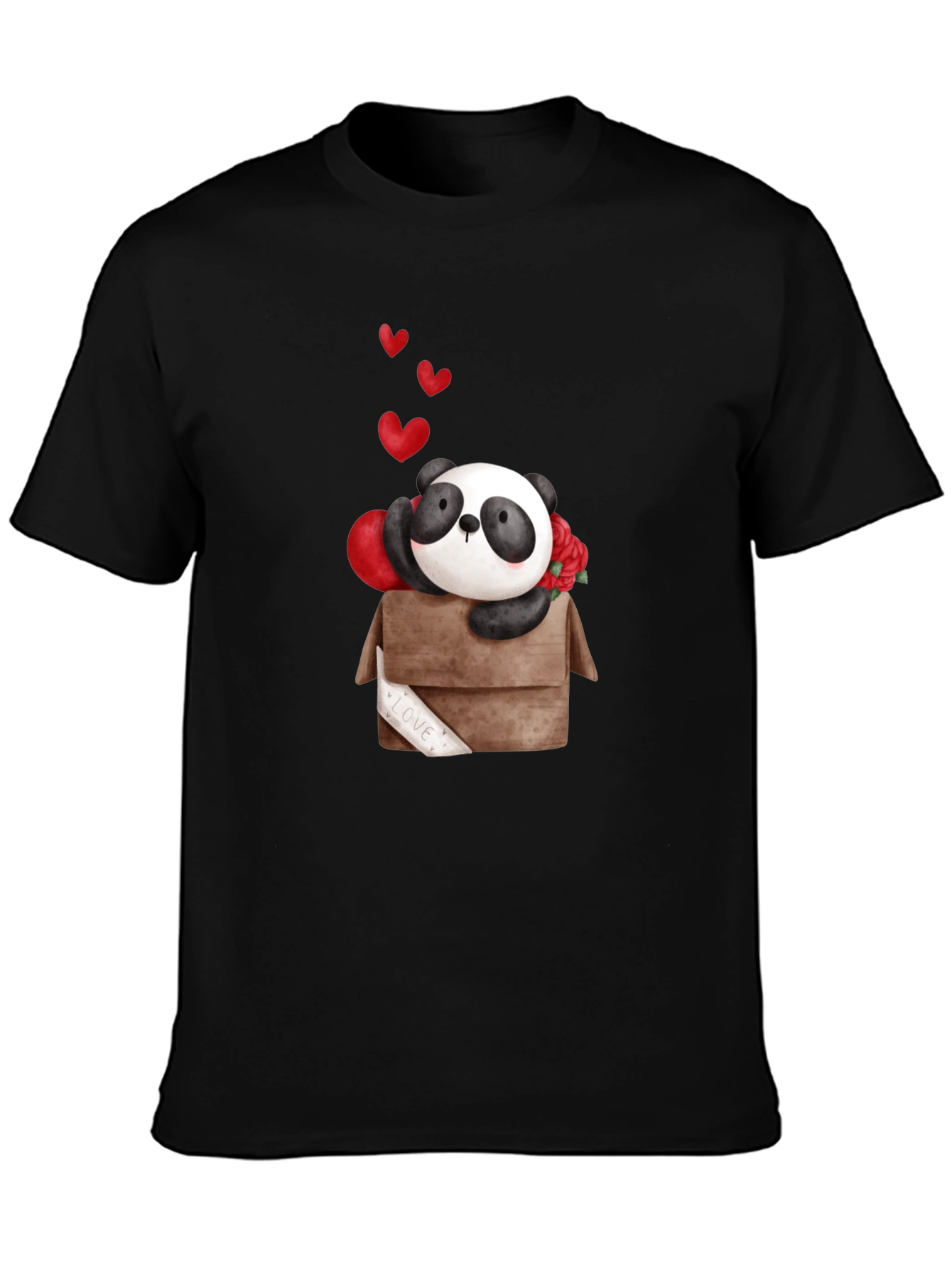 Panda Love Box T-Shirt - Cute Valentines Day Tee