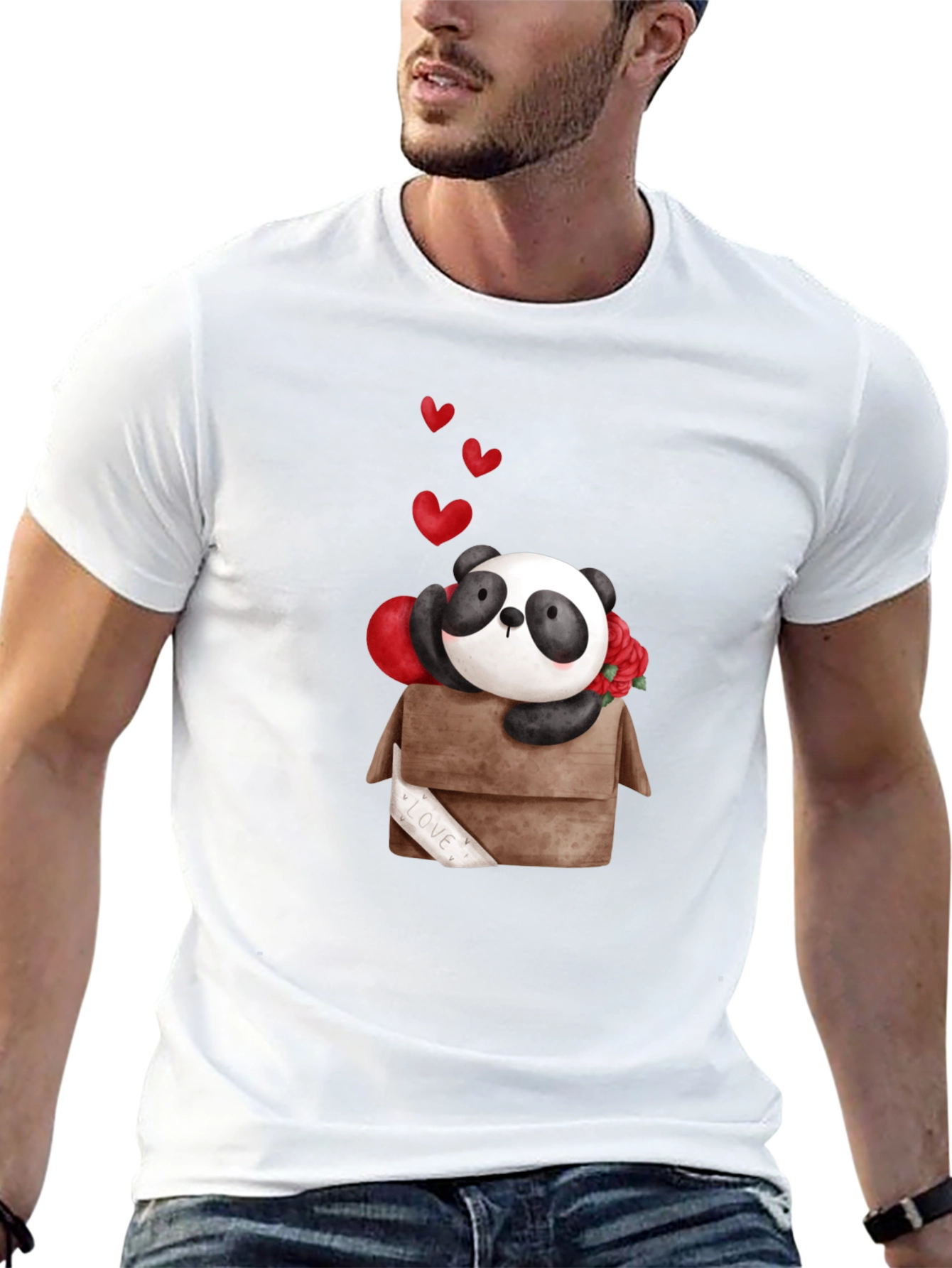 Panda Love Box T-Shirt - Cute Valentines Day Tee