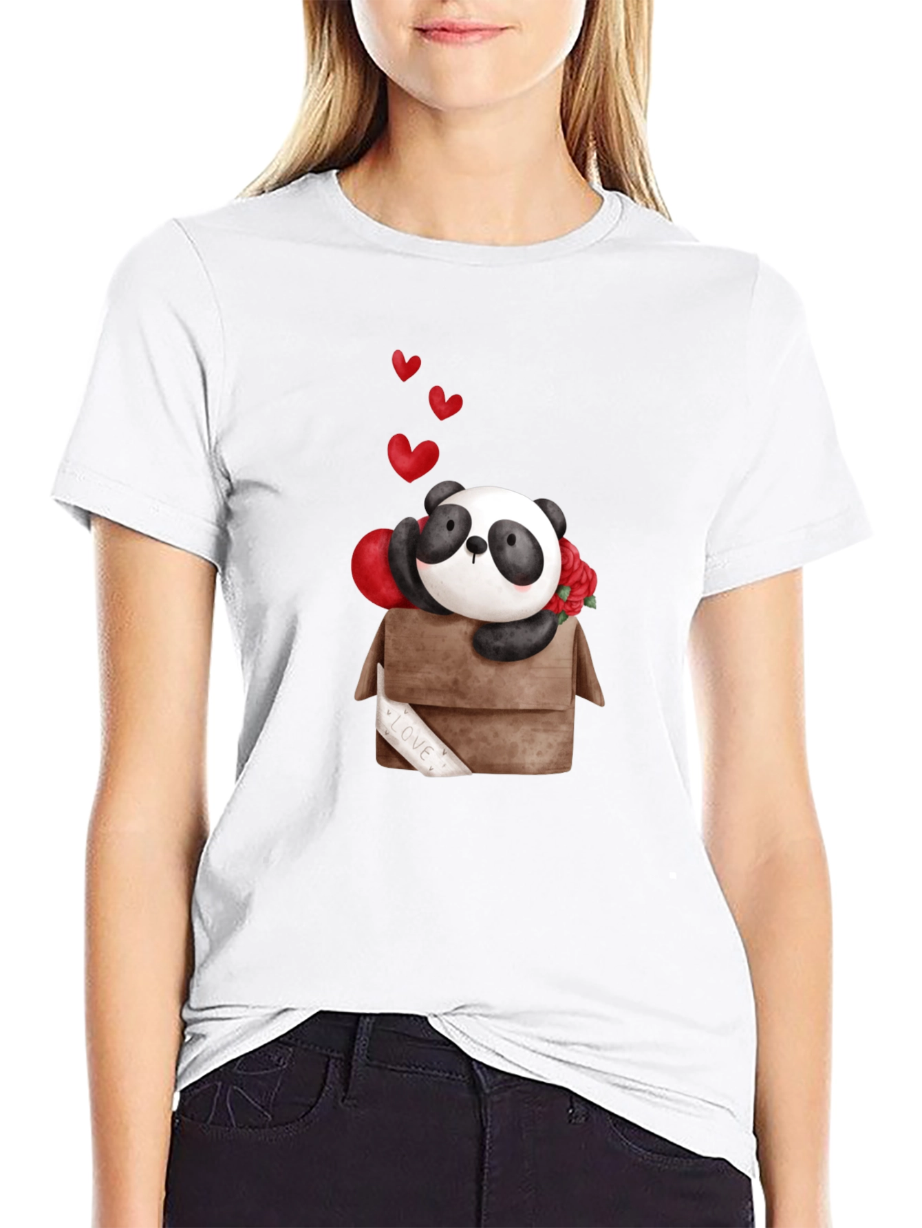 Panda Love Box T-Shirt - Cute Valentines Day Tee