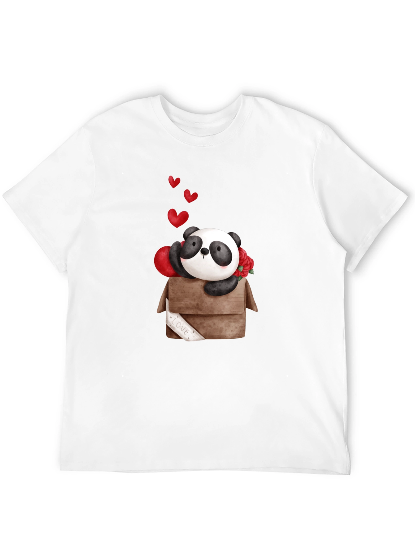 Panda Love Box T-Shirt - Cute Valentines Day Tee