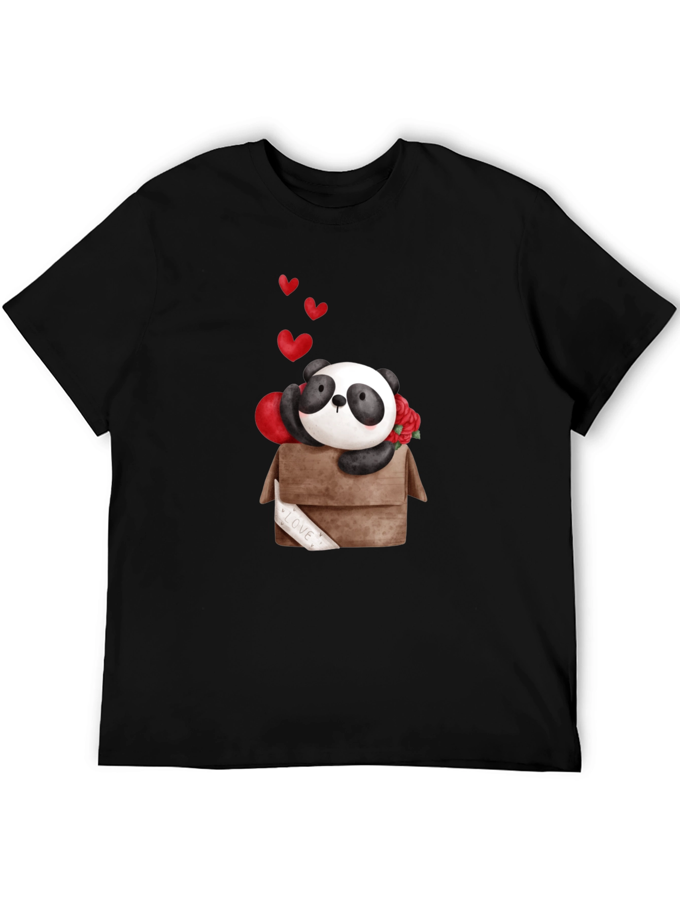 Panda Love Box T-Shirt - Cute Valentines Day Tee