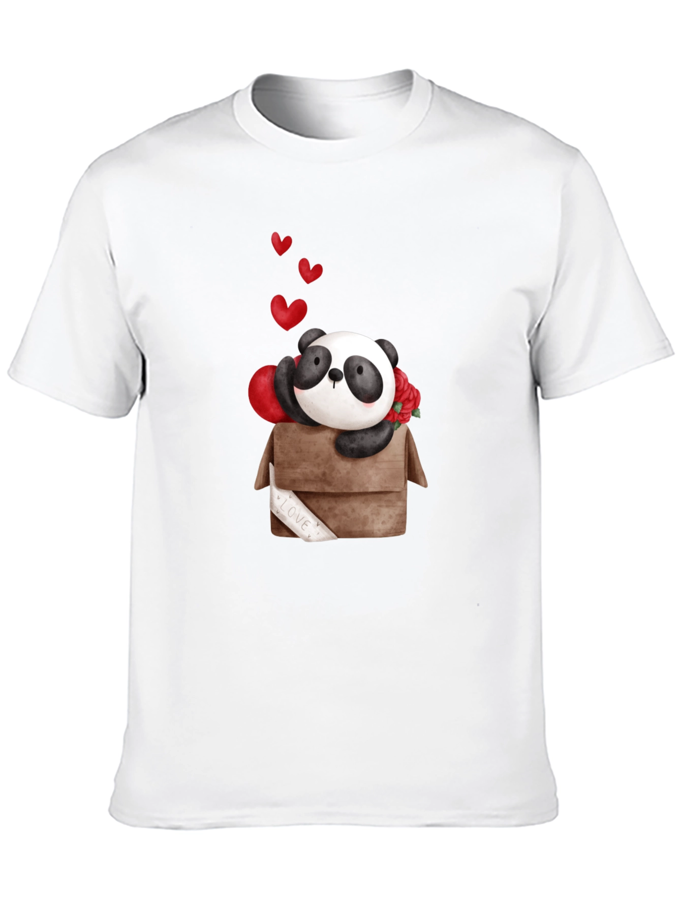 Panda Love Box T-Shirt - Cute Valentines Day Tee