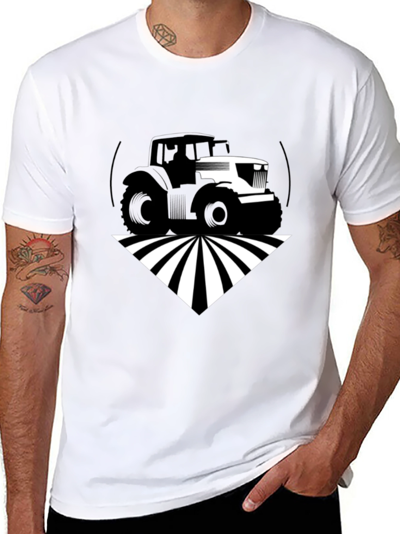 Tractor Graphic Black T-Shirt - Farm Life Apparel