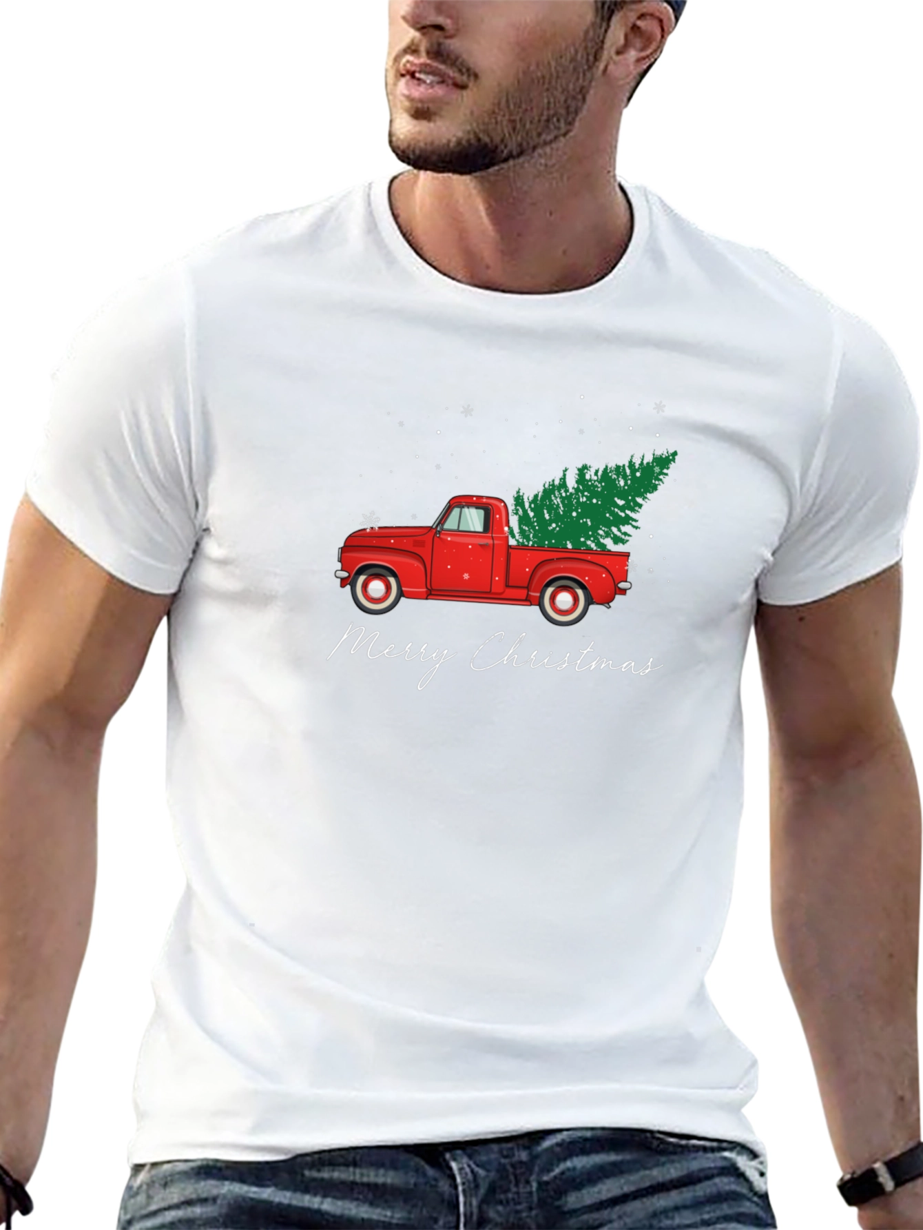 Merry Christmas Red Truck T-Shirt