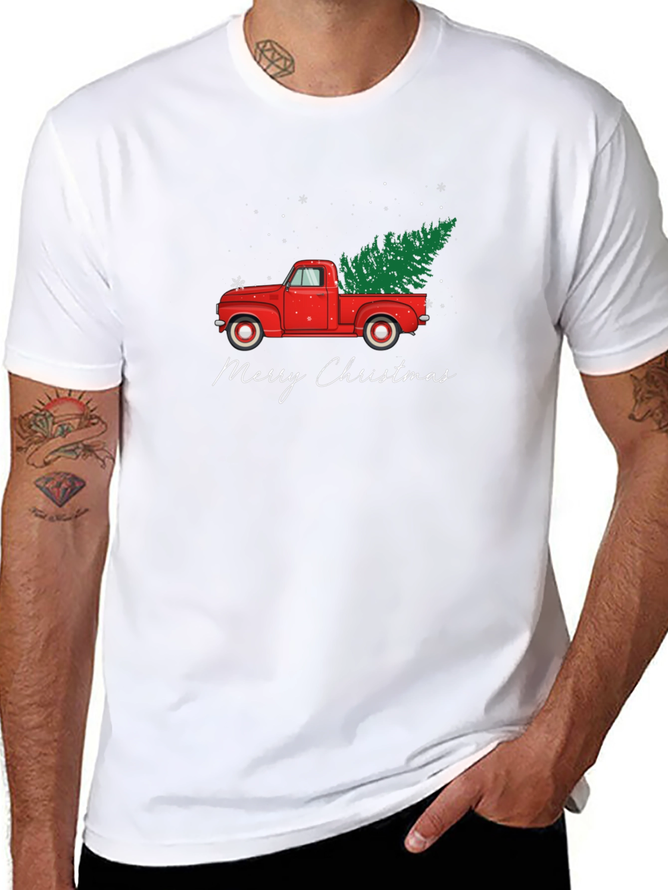 Merry Christmas Red Truck T-Shirt