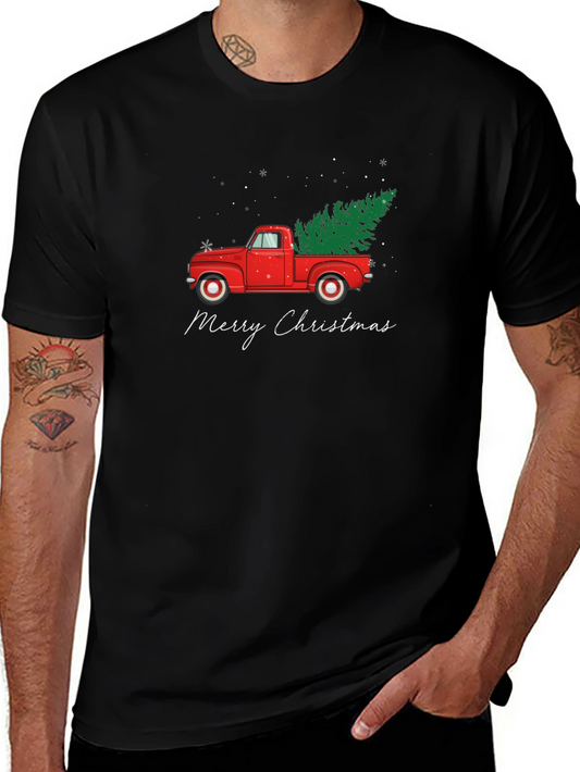 Merry Christmas Red Truck T-Shirt