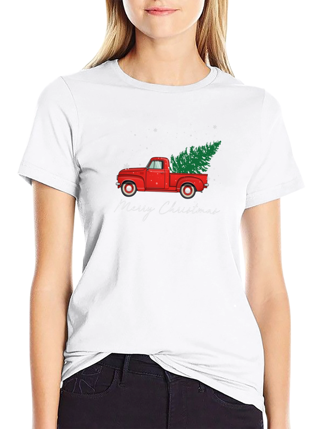 Merry Christmas Red Truck T-Shirt