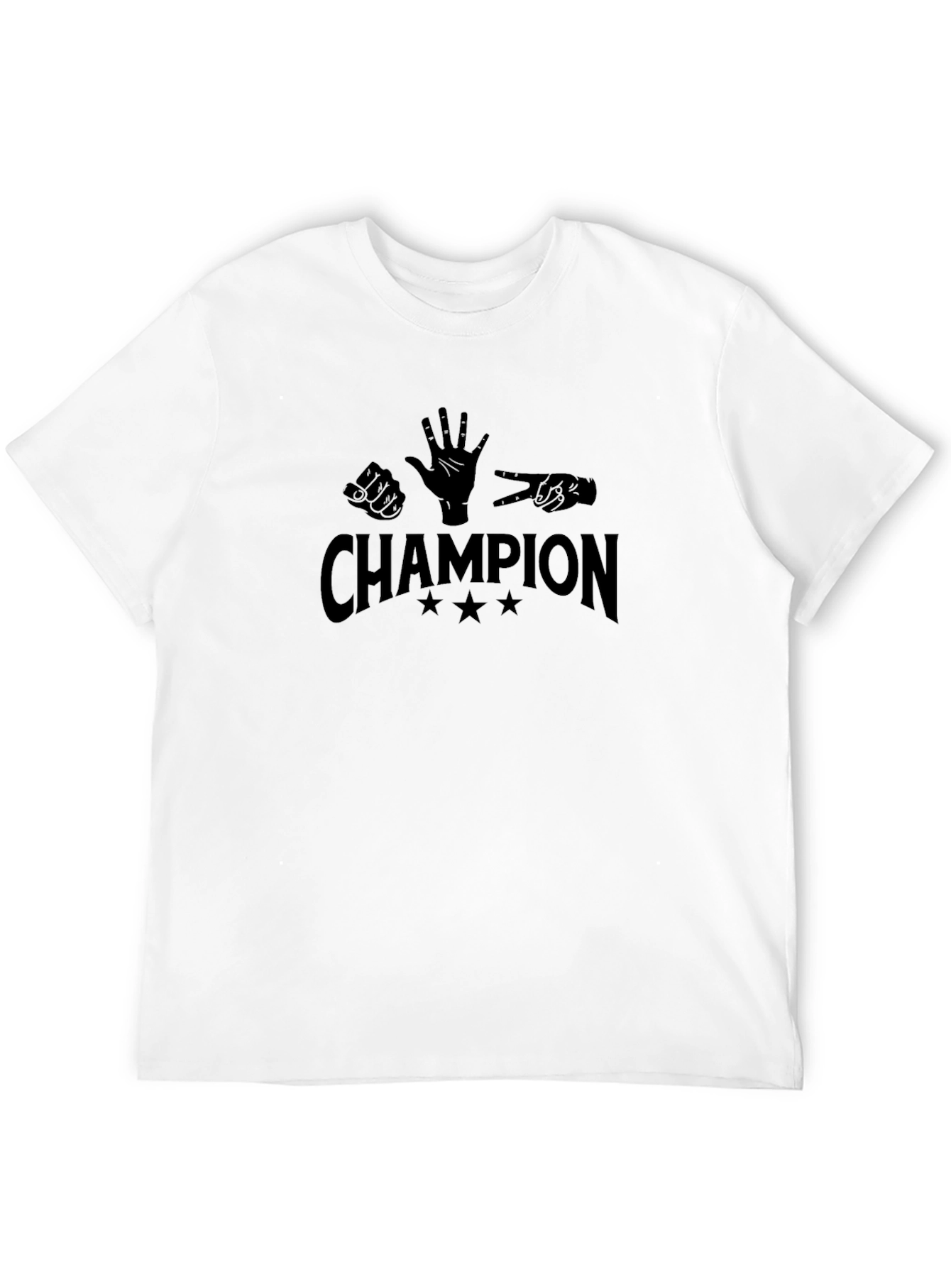 Rock Paper Scissors Champion Graphic Tee