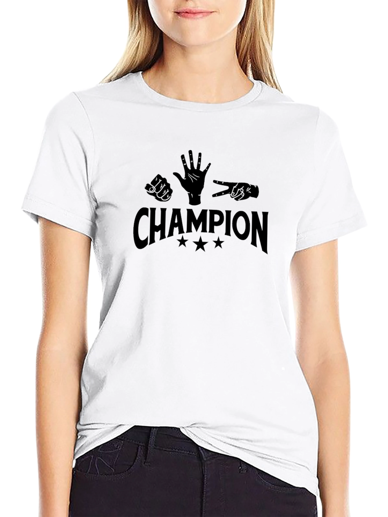 Rock Paper Scissors Champion Graphic Tee