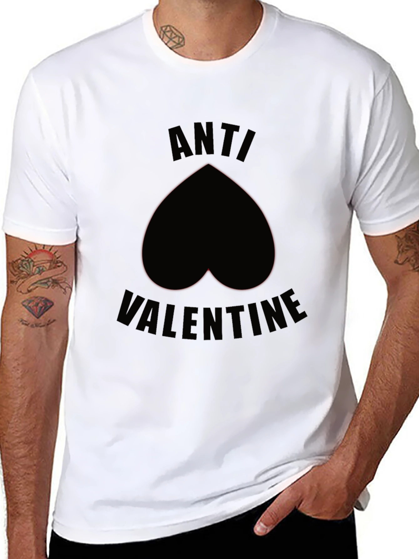 Anti-Valentines Day Black Heart T-Shirt