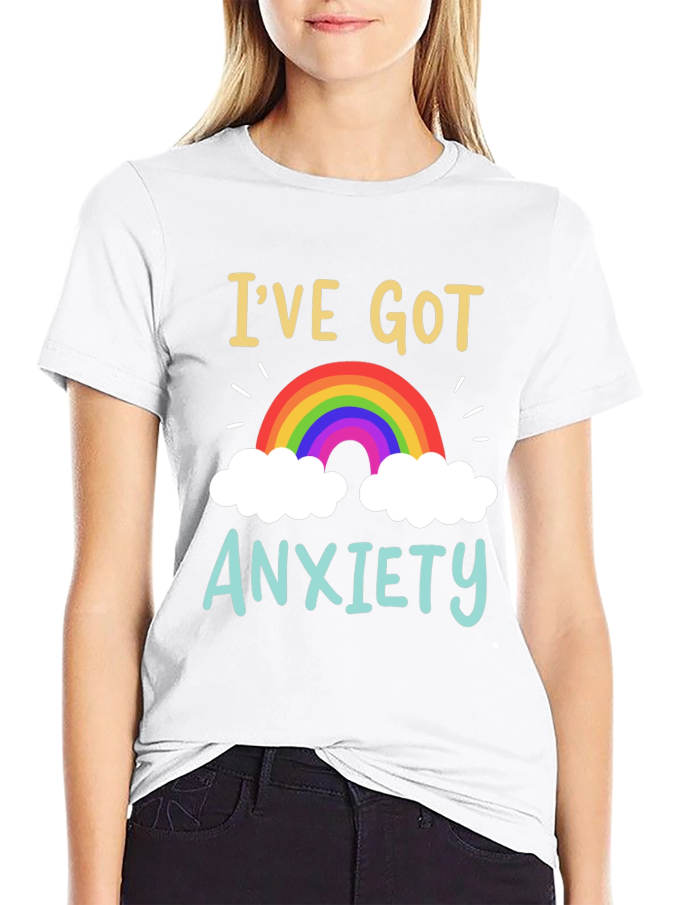 Anxiety Rainbow Graphic Tee - Comfort & Style