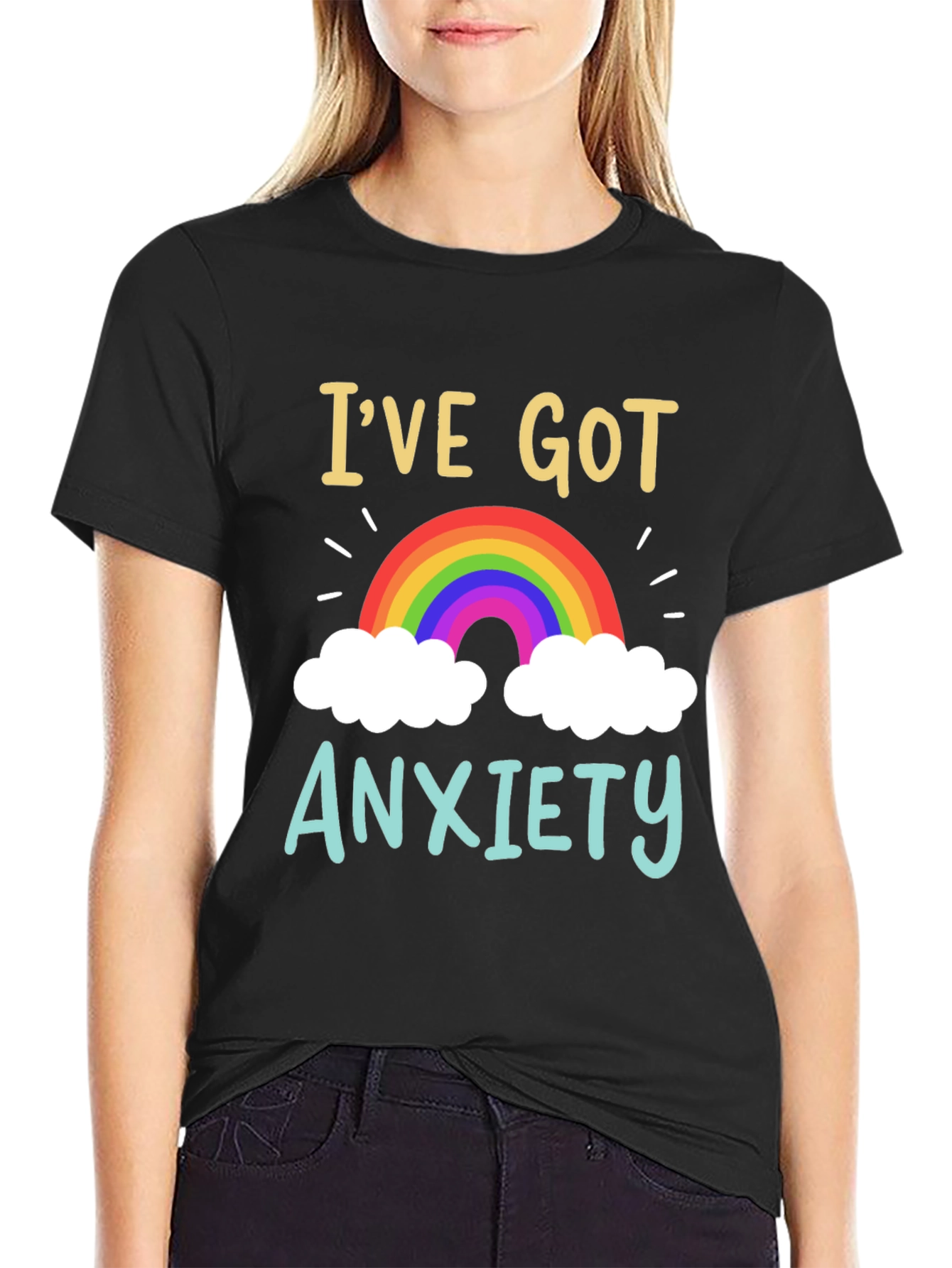 Anxiety Rainbow Graphic Tee - Comfort & Style