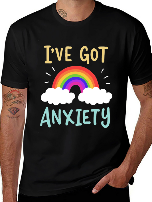 Anxiety Rainbow Graphic Tee - Comfort & Style