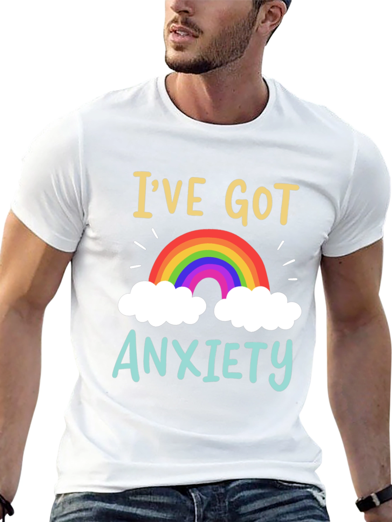 Anxiety Rainbow Graphic Tee - Comfort & Style