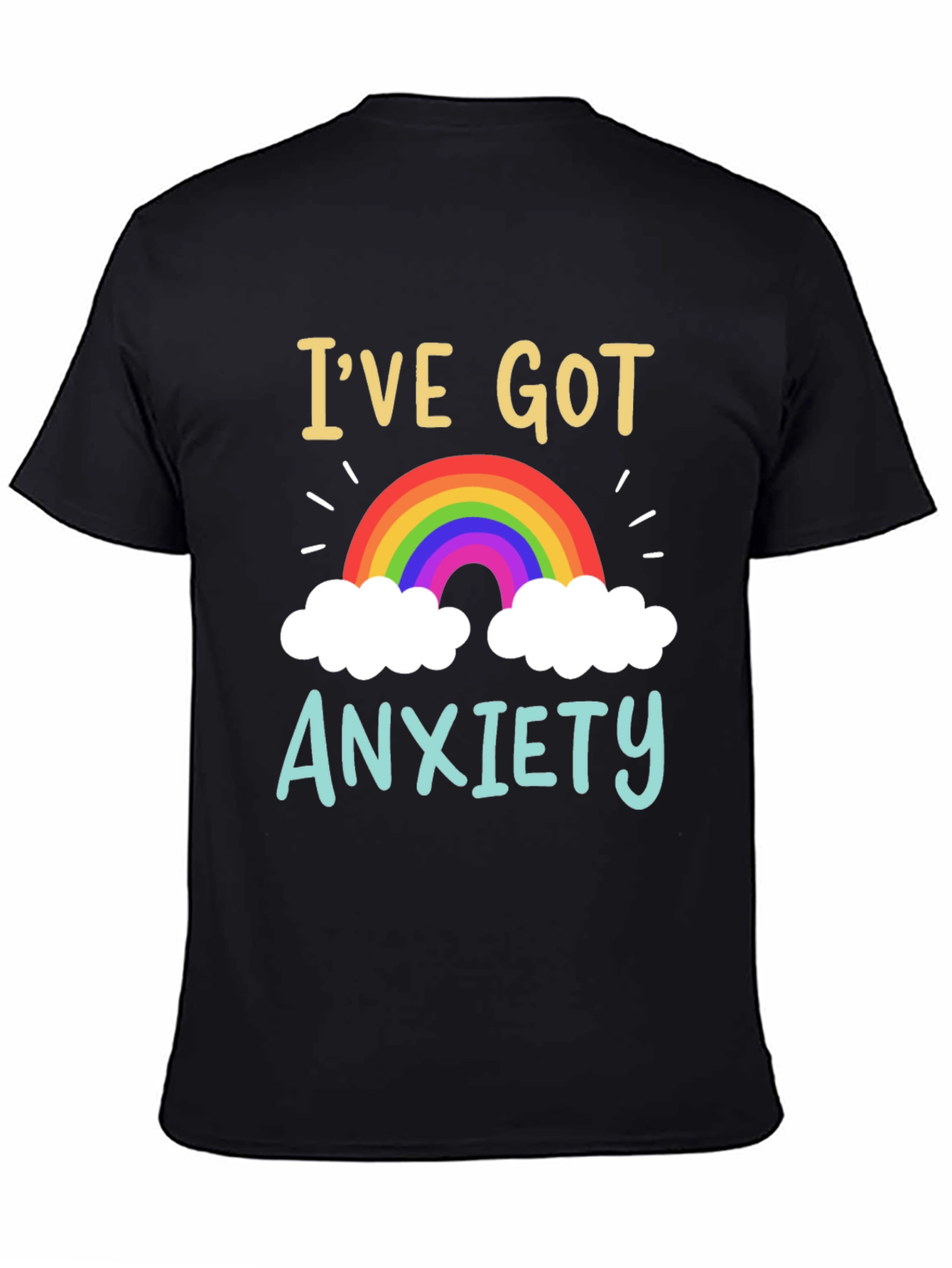 Anxiety Rainbow Graphic Tee - Comfort & Style