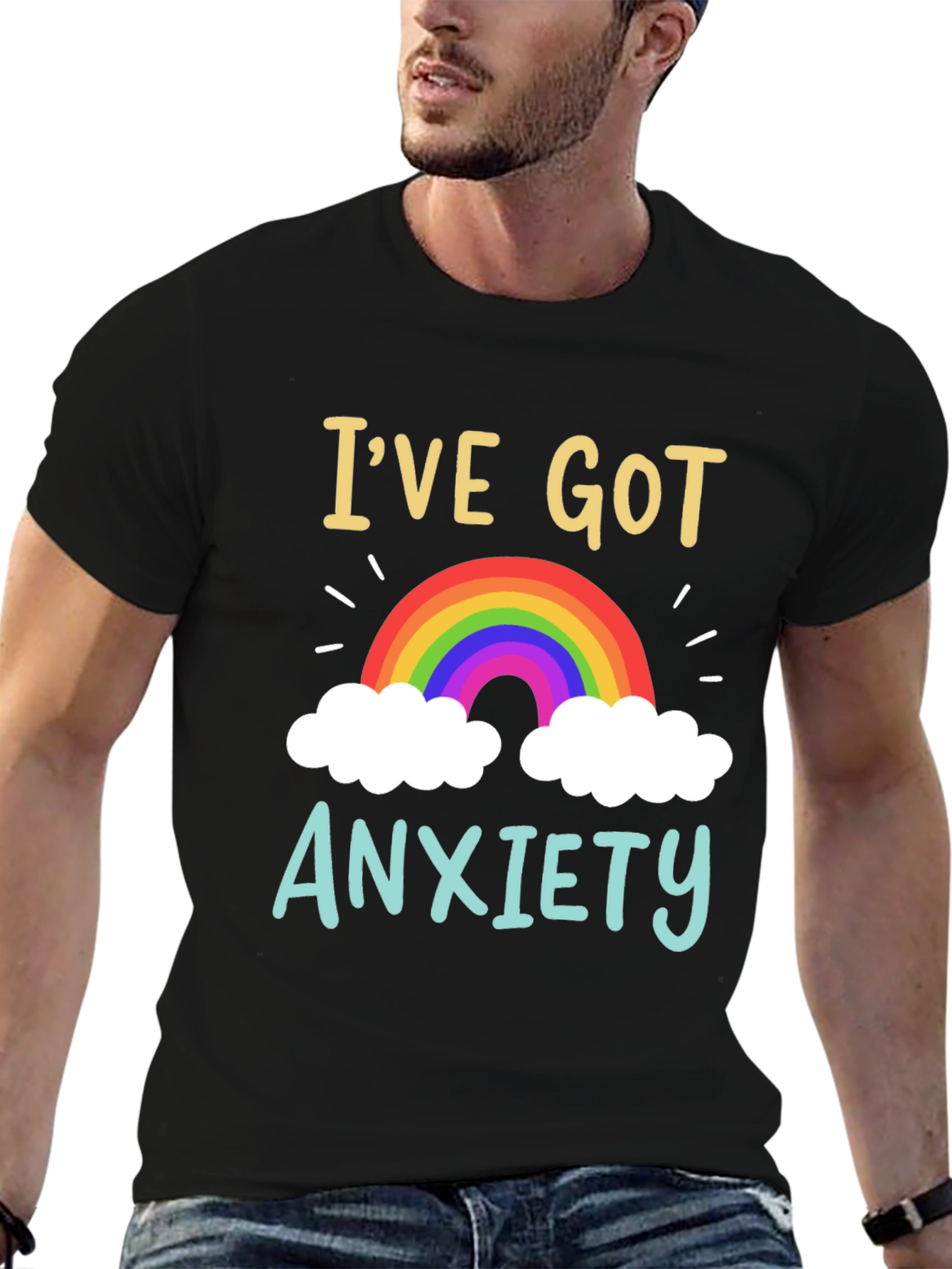 Anxiety Rainbow Graphic Tee - Comfort & Style