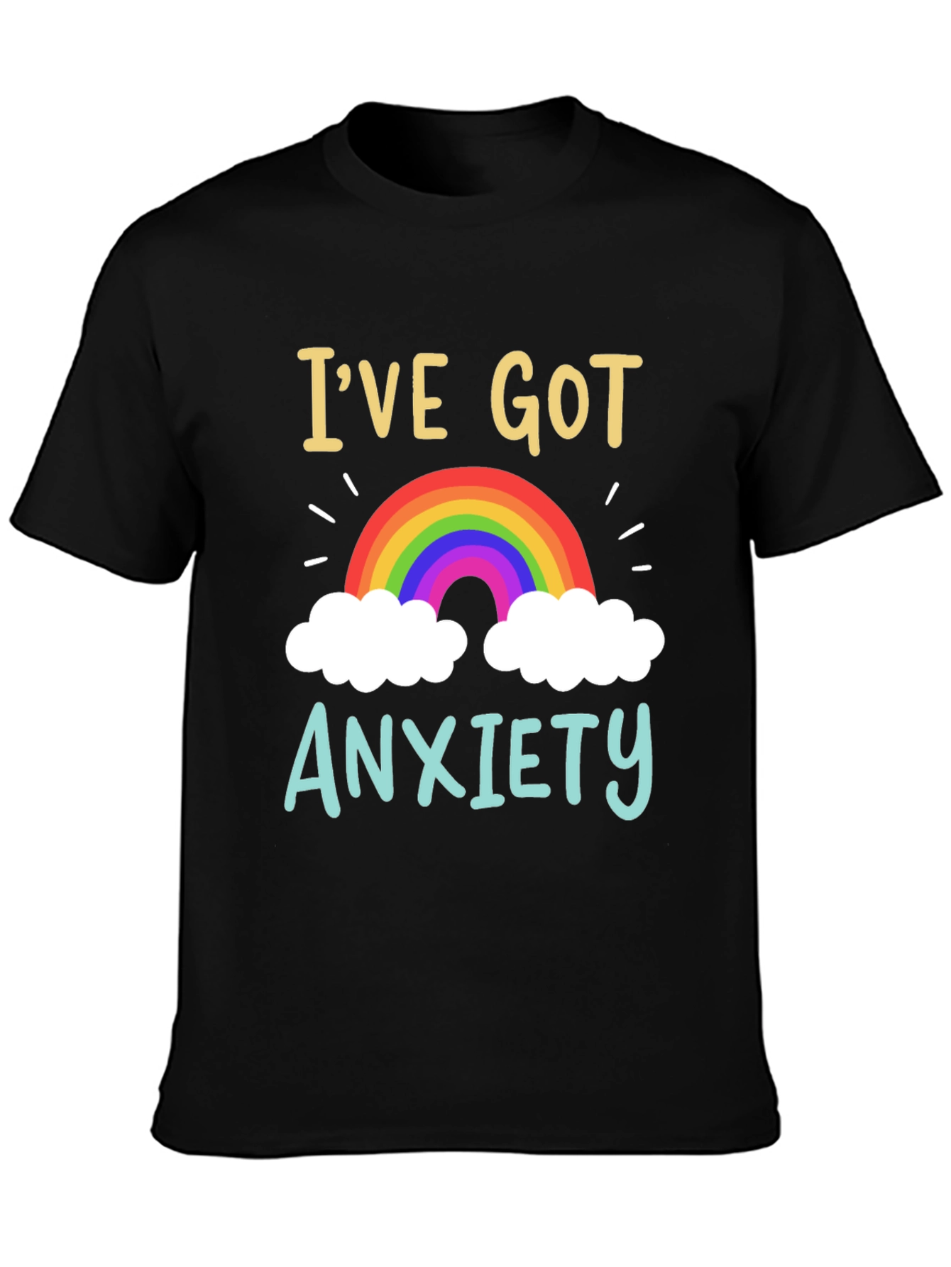 Anxiety Rainbow Graphic Tee - Comfort & Style
