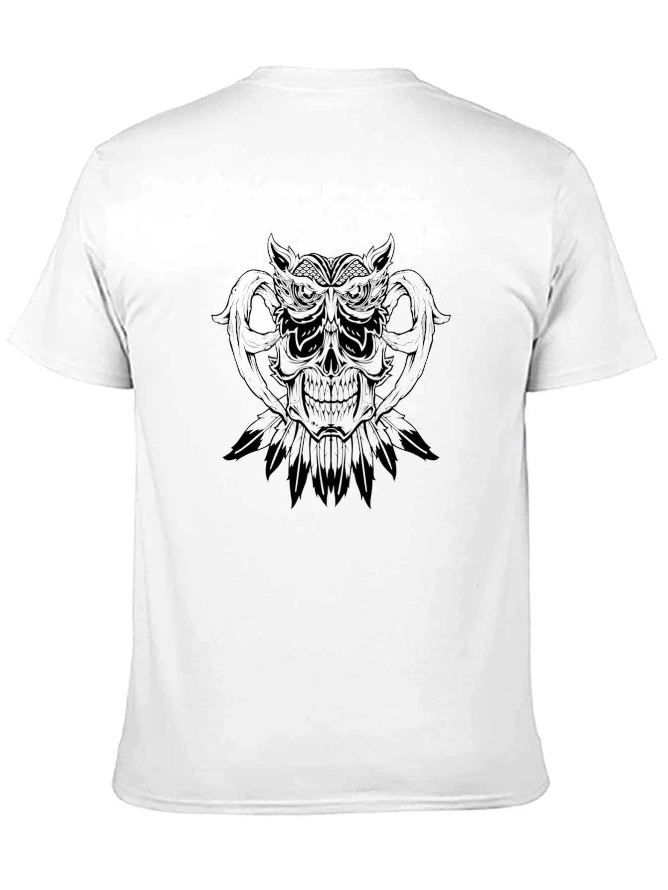Mens Black Skull Graphic Tee