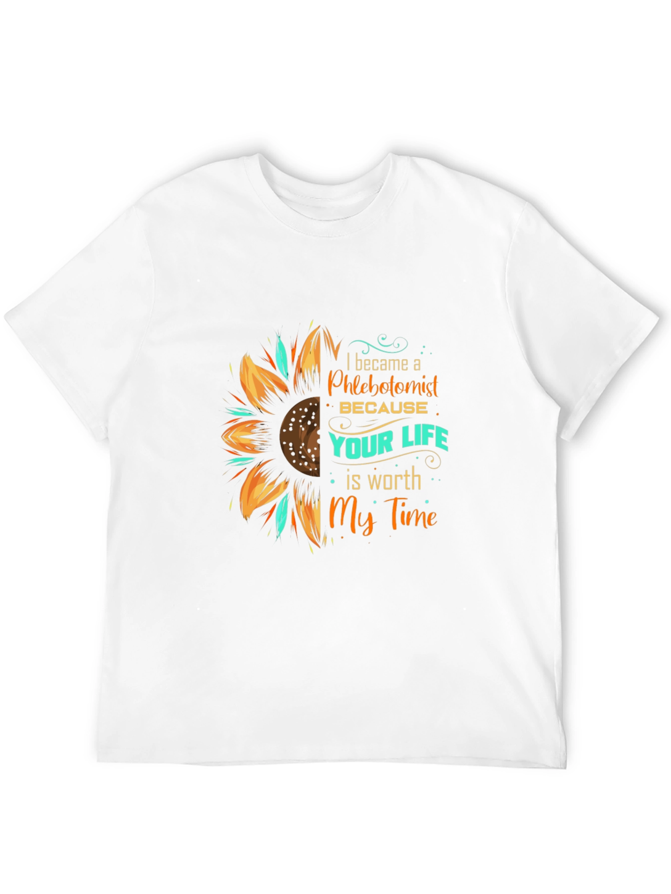 Phlebotomist Sunflower Graphic T-Shirt