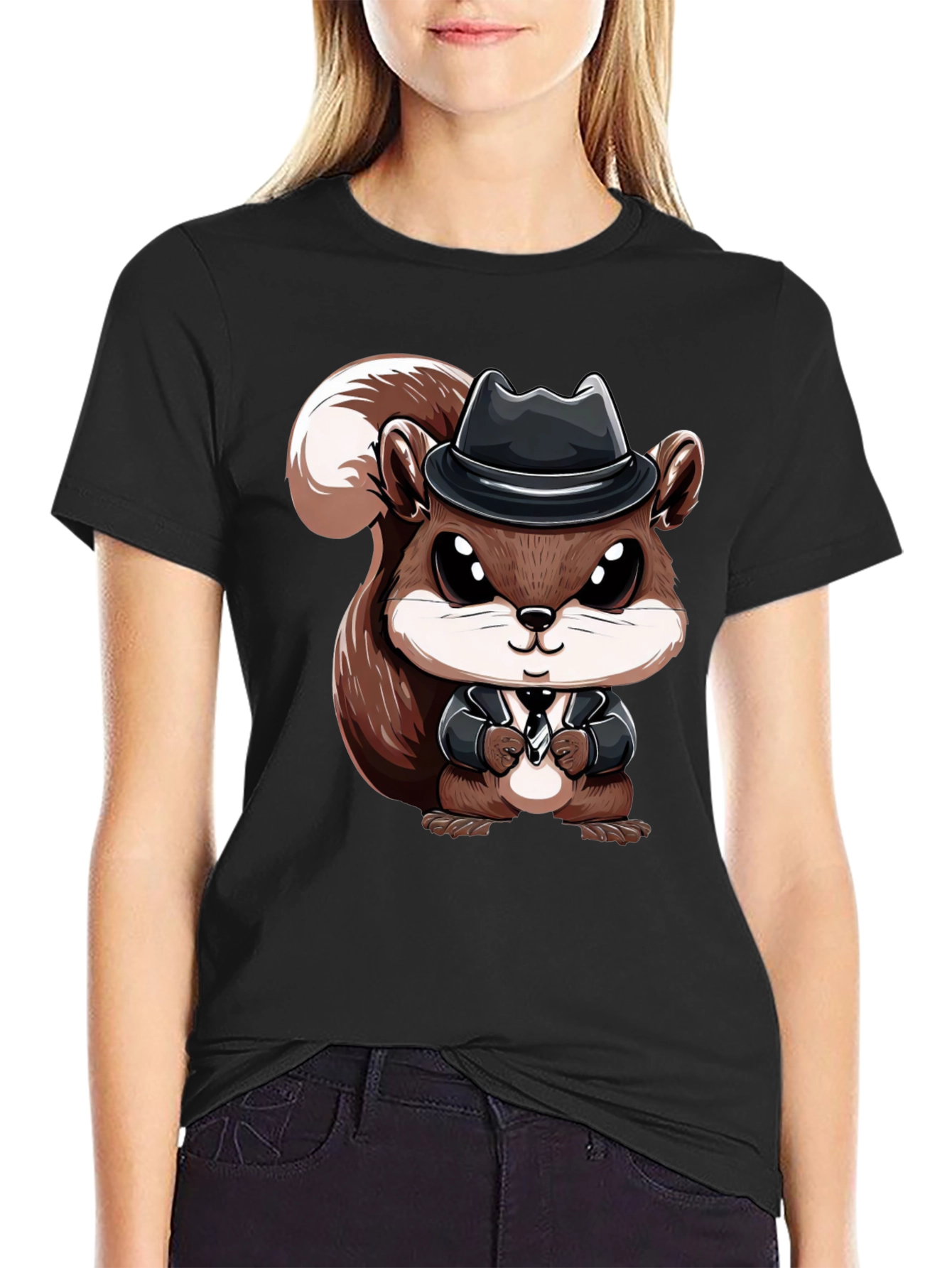 Squirrel in Suit Graphic Tee