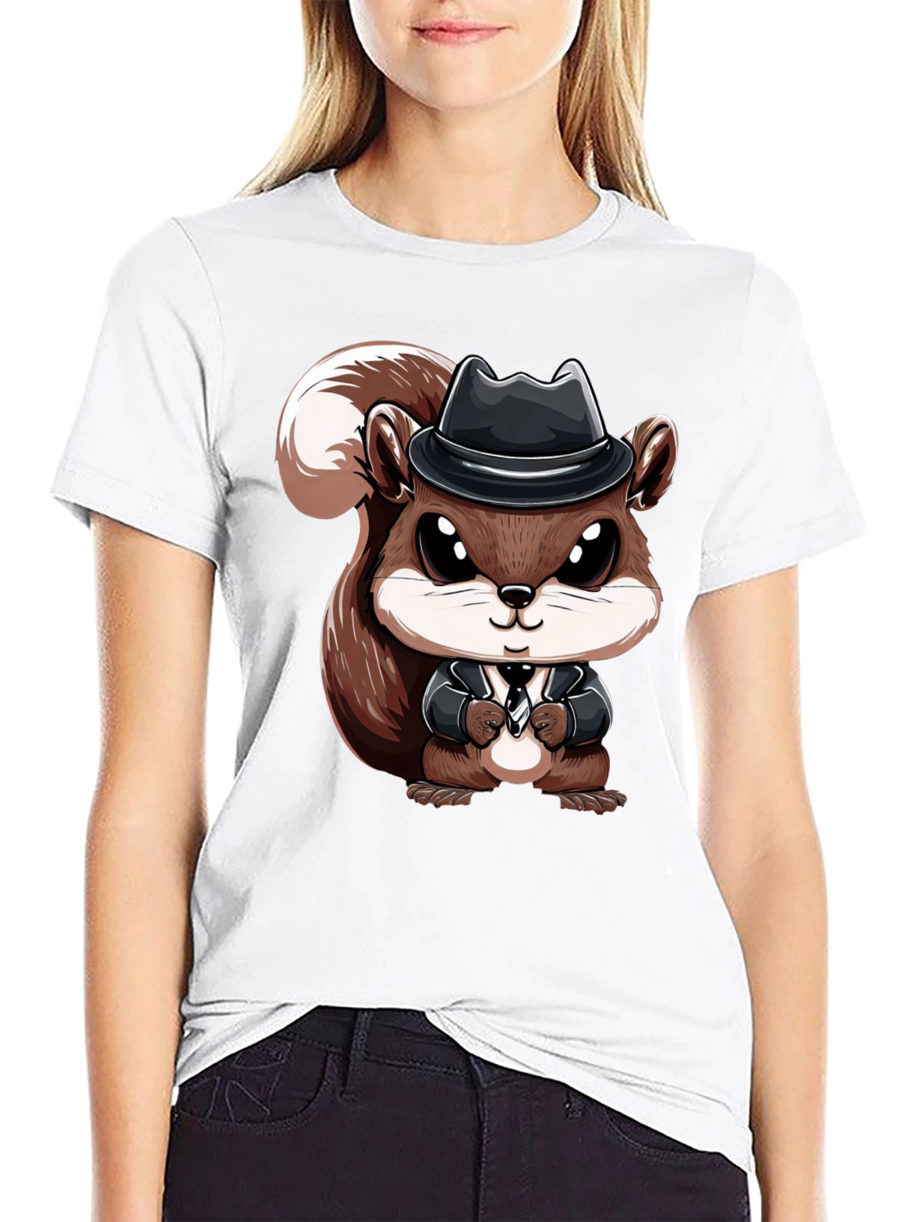 Squirrel in Suit Graphic Tee