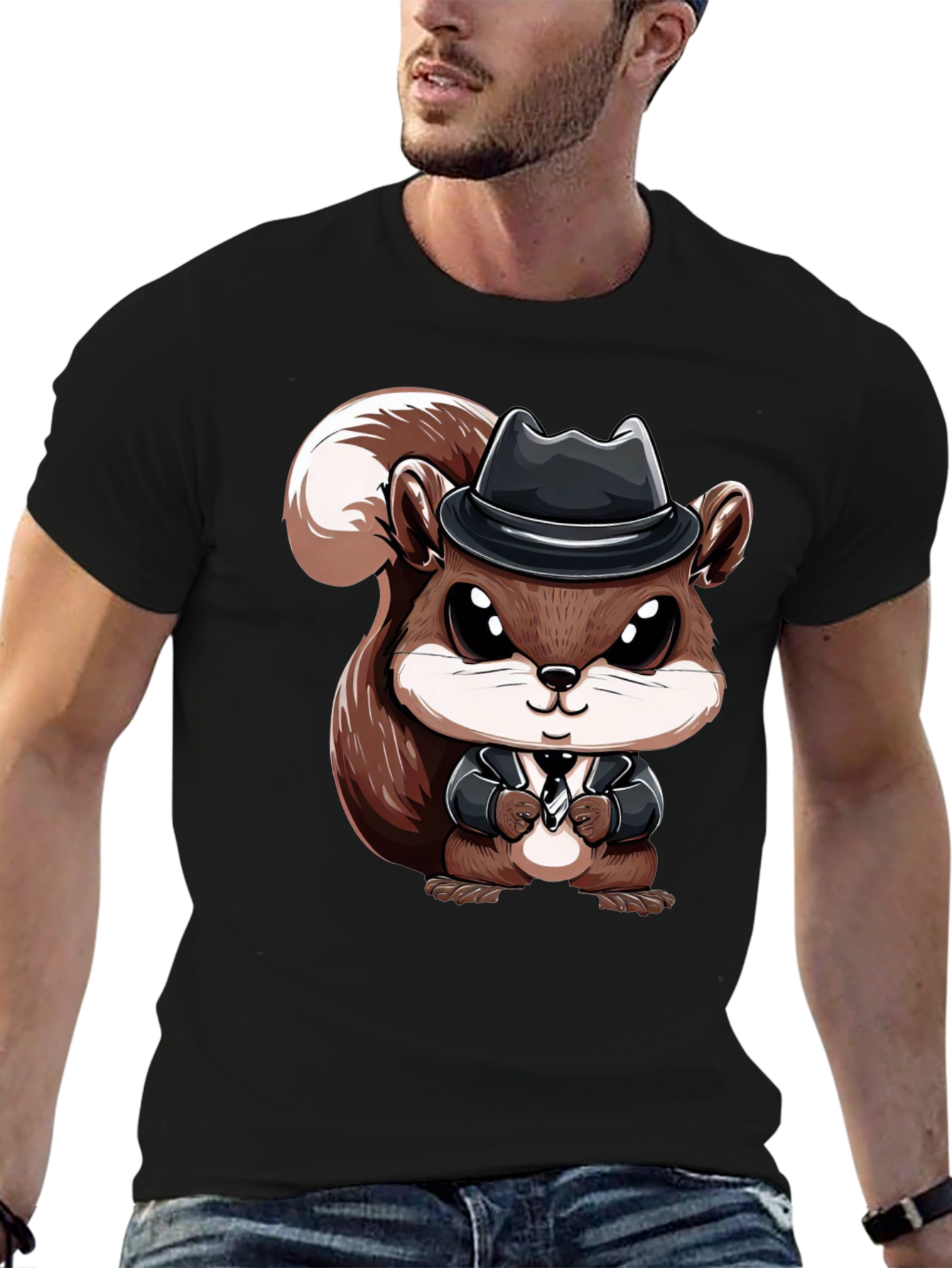 Squirrel in Suit Graphic Tee