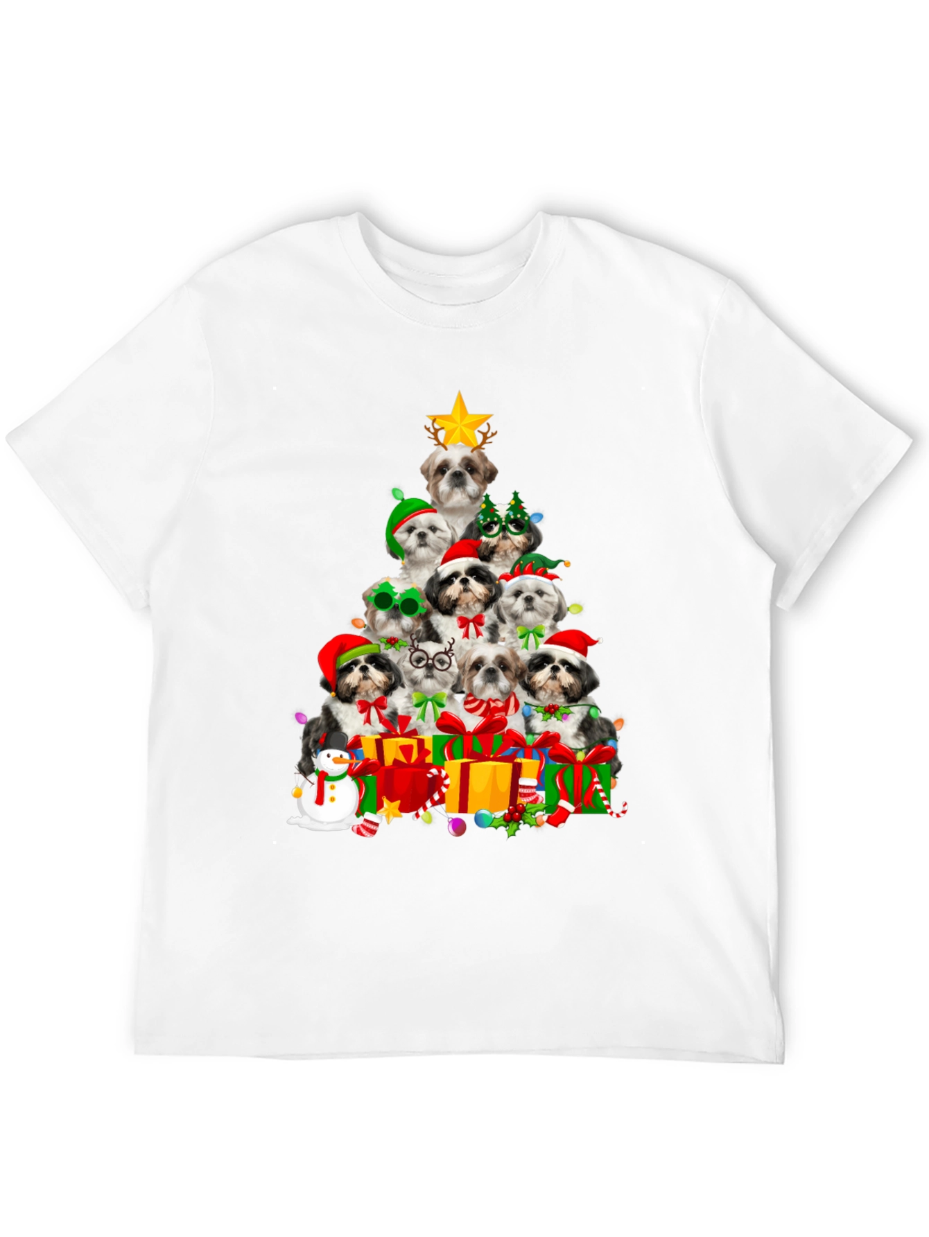 Christmas Shih Tzu Dog Tree T-Shirt