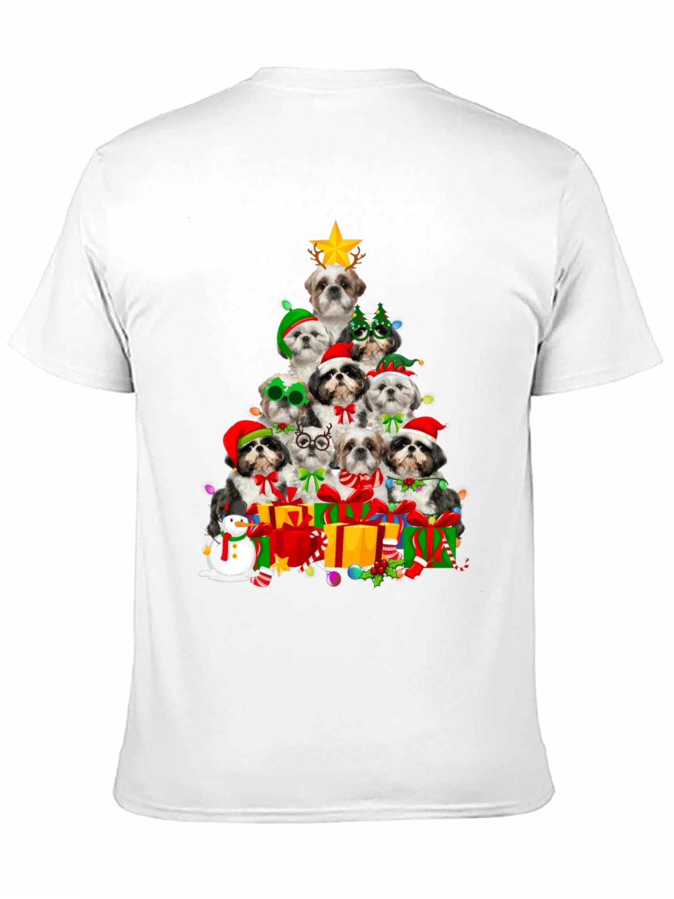 Christmas Shih Tzu Dog Tree T-Shirt