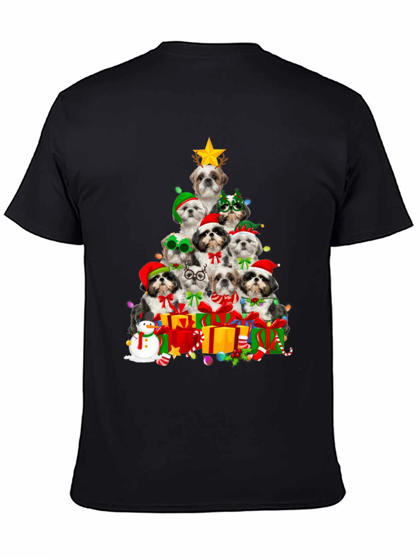 Christmas Shih Tzu Dog Tree T-Shirt