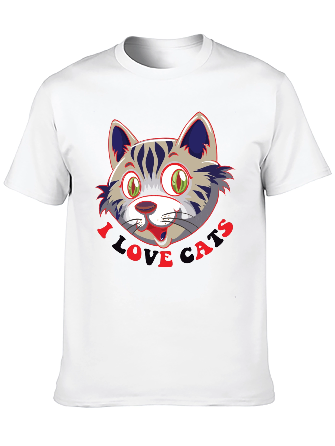 I Love Cats T-Shirt - Fun Cat Graphic Tee