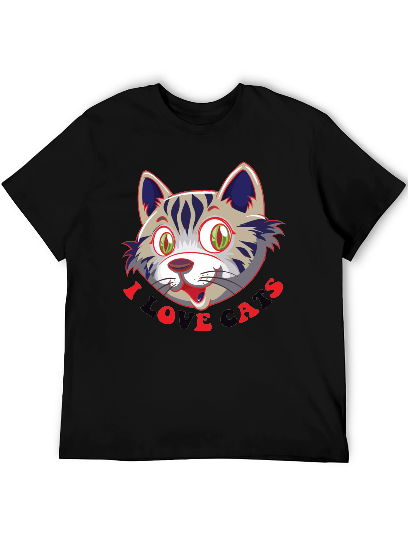 I Love Cats T-Shirt - Fun Cat Graphic Tee