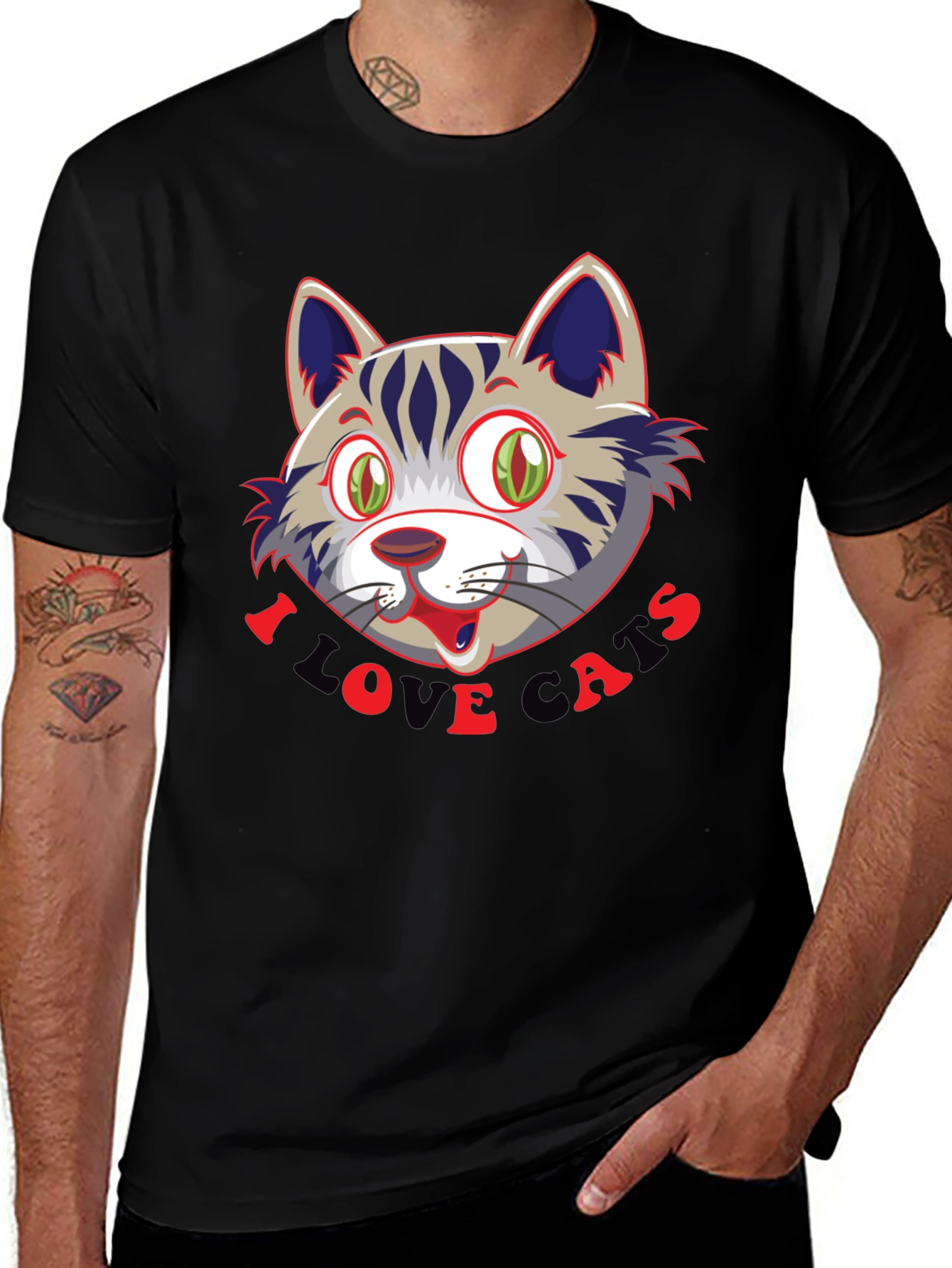 I Love Cats T-Shirt - Fun Cat Graphic Tee