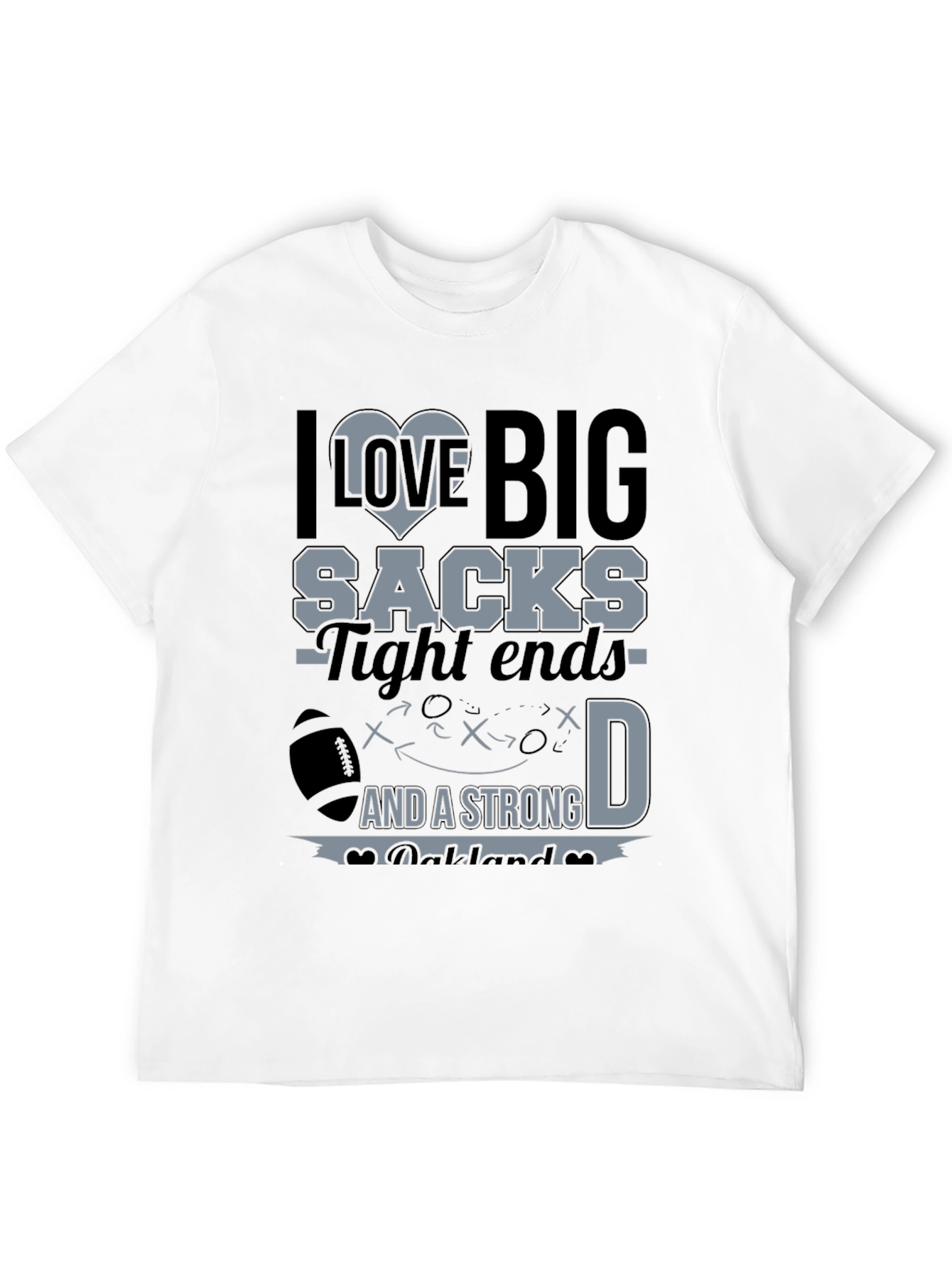 I Love Big Sacks Football T-Shirt