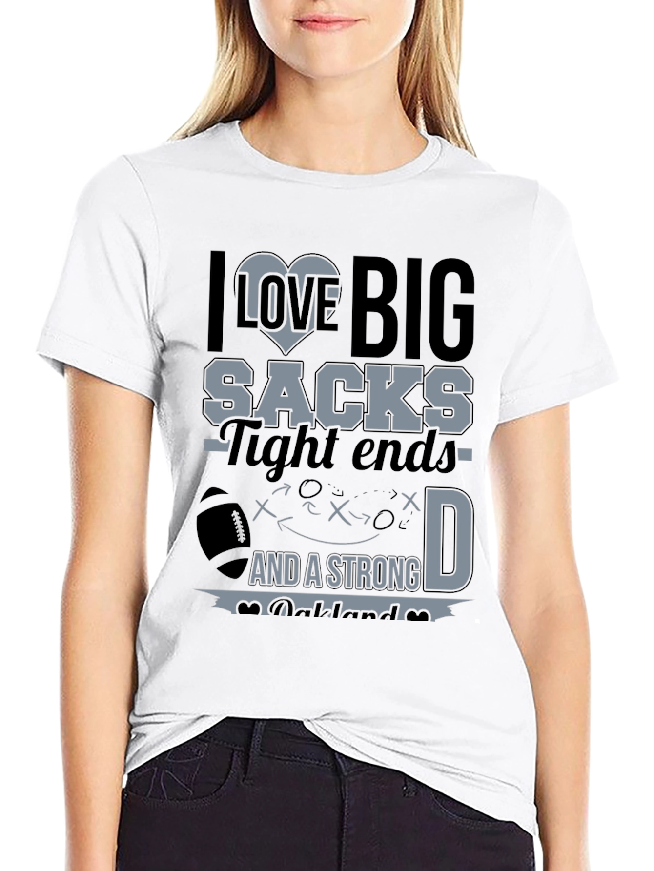 I Love Big Sacks Football T-Shirt