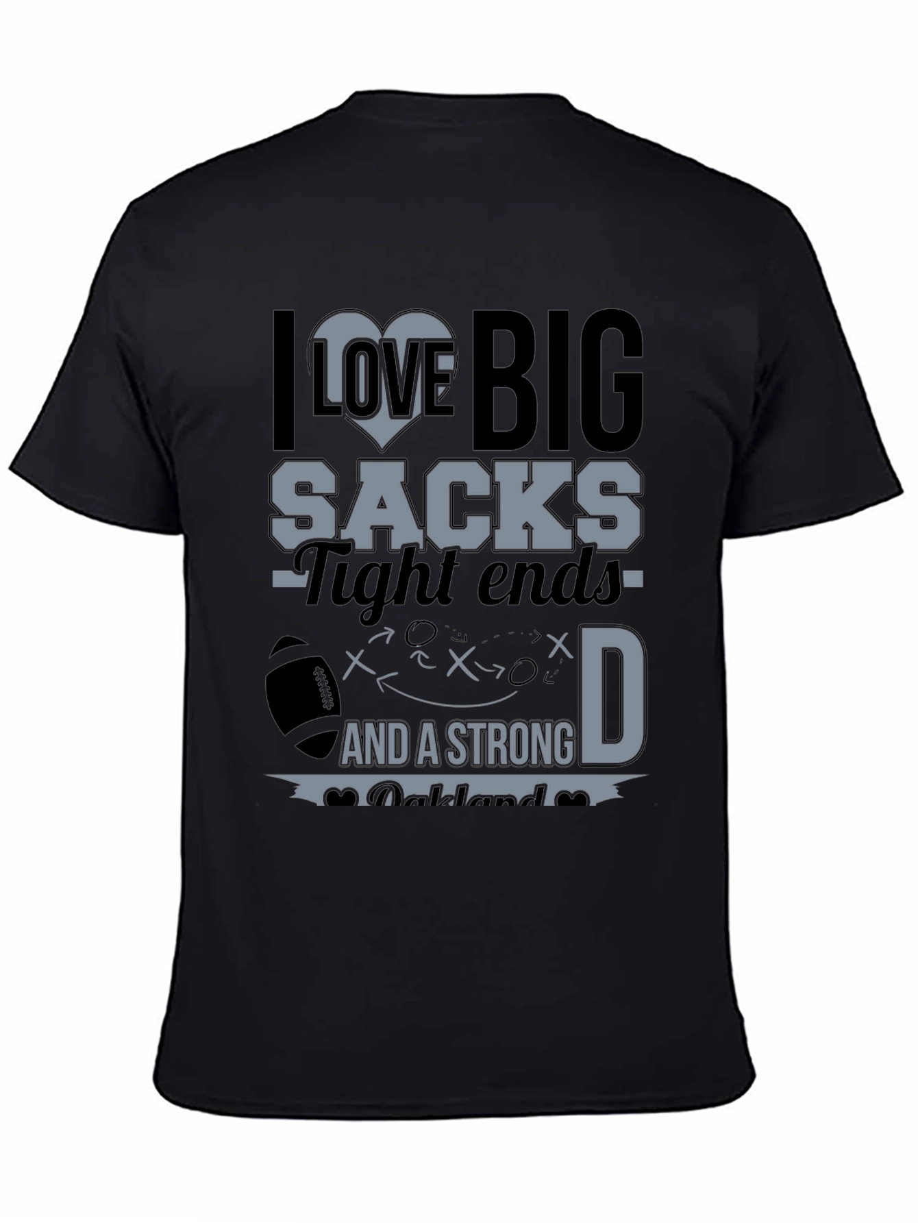 I Love Big Sacks Football T-Shirt
