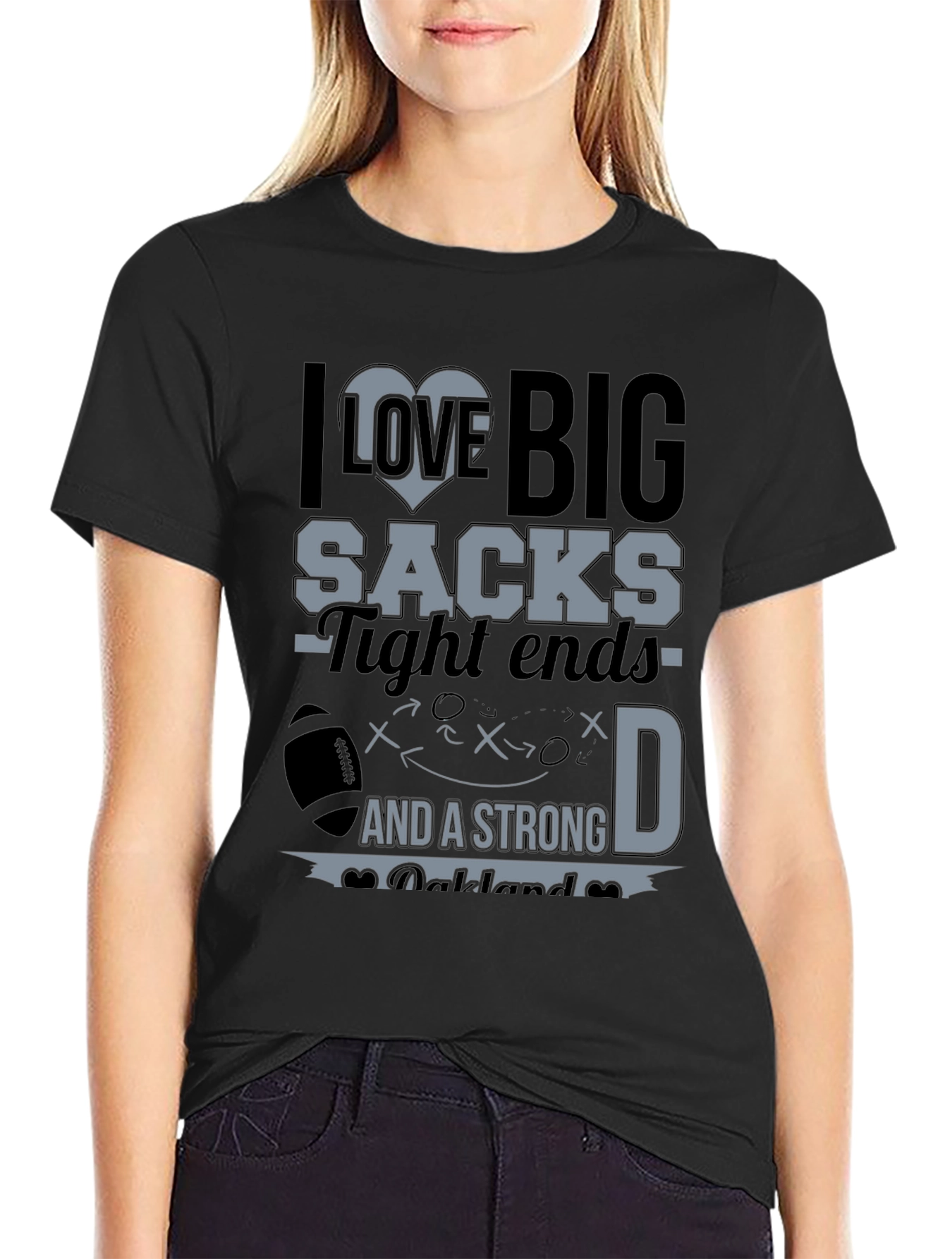 I Love Big Sacks Football T-Shirt