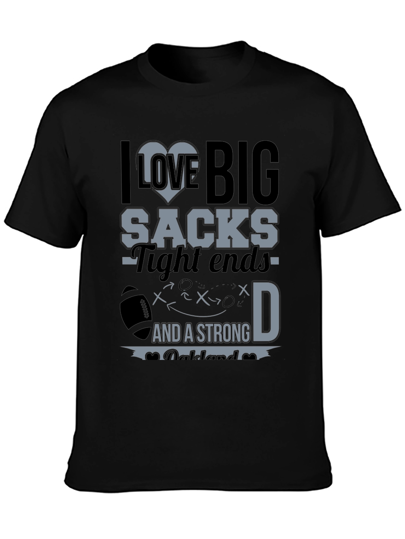 I Love Big Sacks Football T-Shirt
