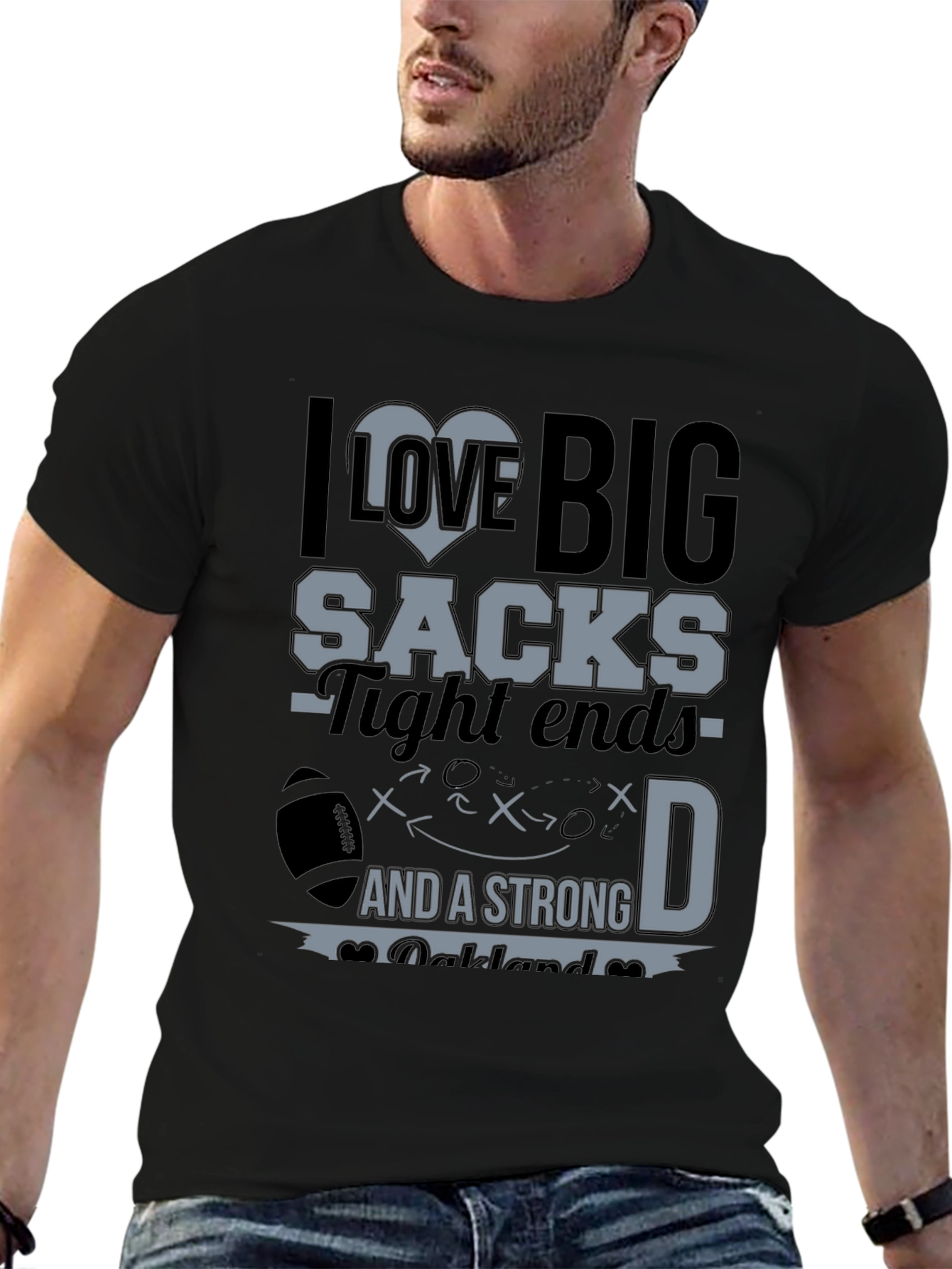 I Love Big Sacks Football T-Shirt