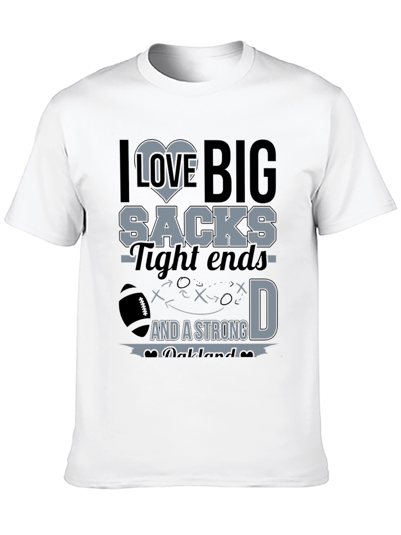 I Love Big Sacks Football T-Shirt